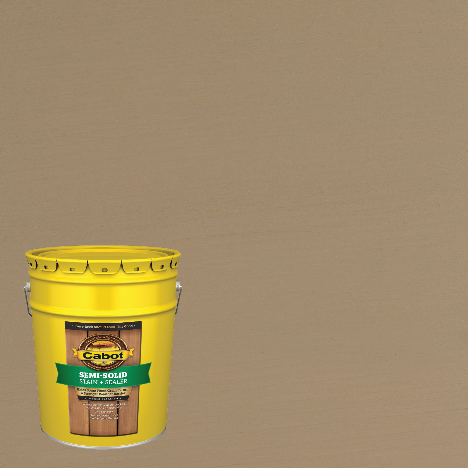 Cabot ACORN-238825 Acorn Semi-solid Exterior Wood Stain and Sealer in One ( 5-gallon )
