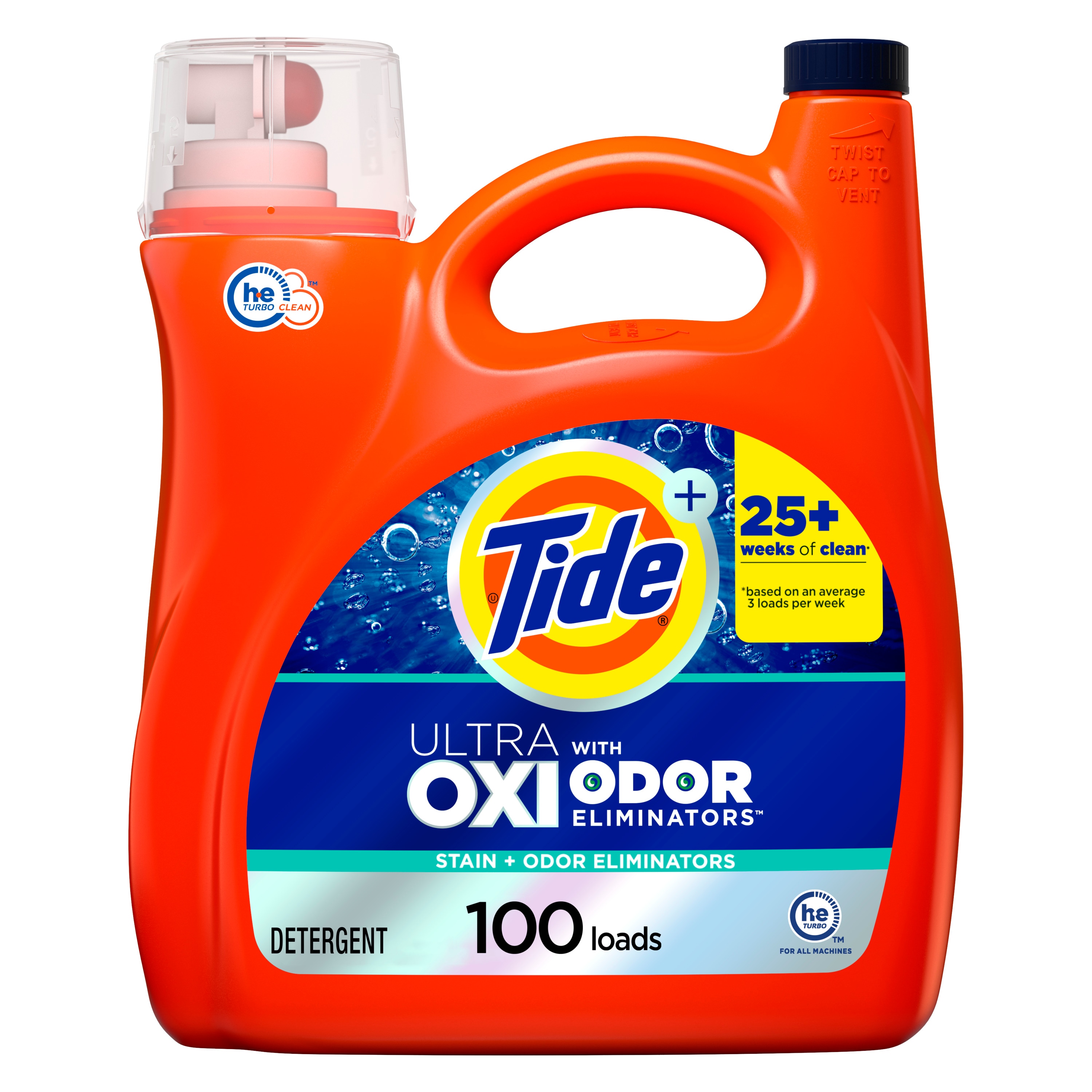 Tide Ultra Oxi with Odor Eliminators Original HE Laundry Detergent (154