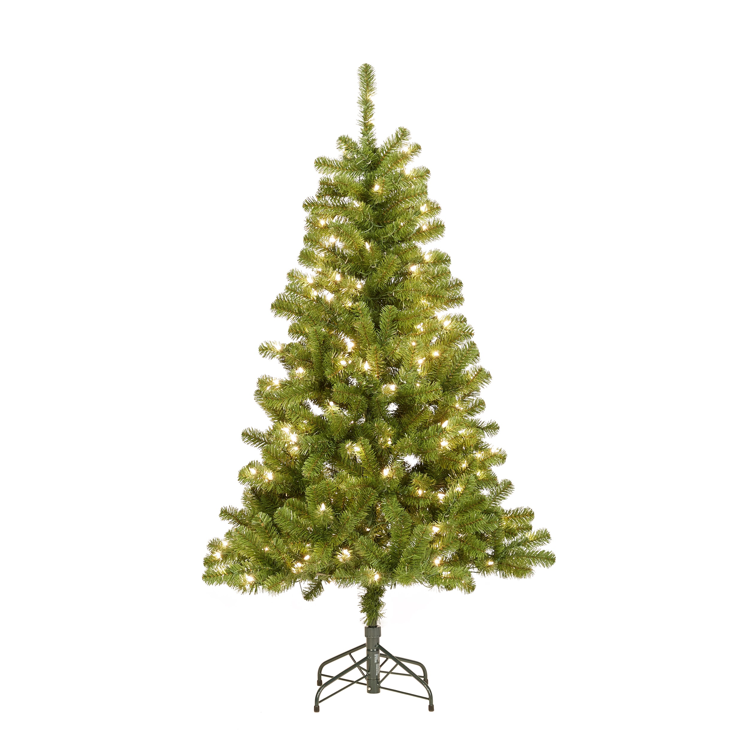 Holiday Living 5-ft Bristen Pine Pre-lit Slim Artificial Christmas Tree ...