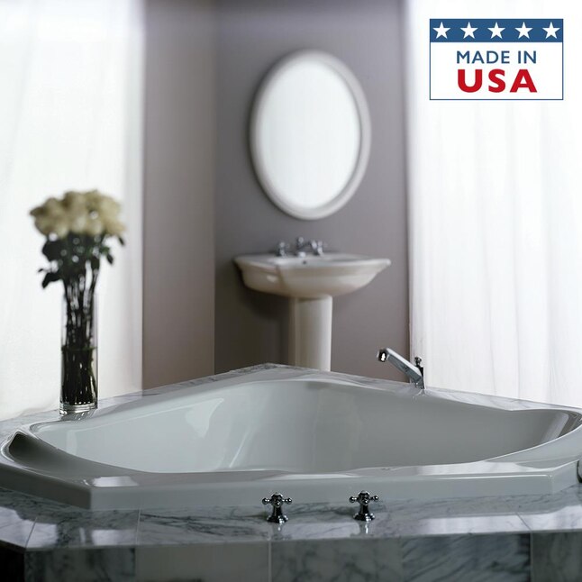 CAPELLA 60 in. x 60 in. Acrylic Corner Drop-in Bathtub in White CAPELLA 60 in. x 60 in. Acrylic Corner Drop-in Bathtub in White