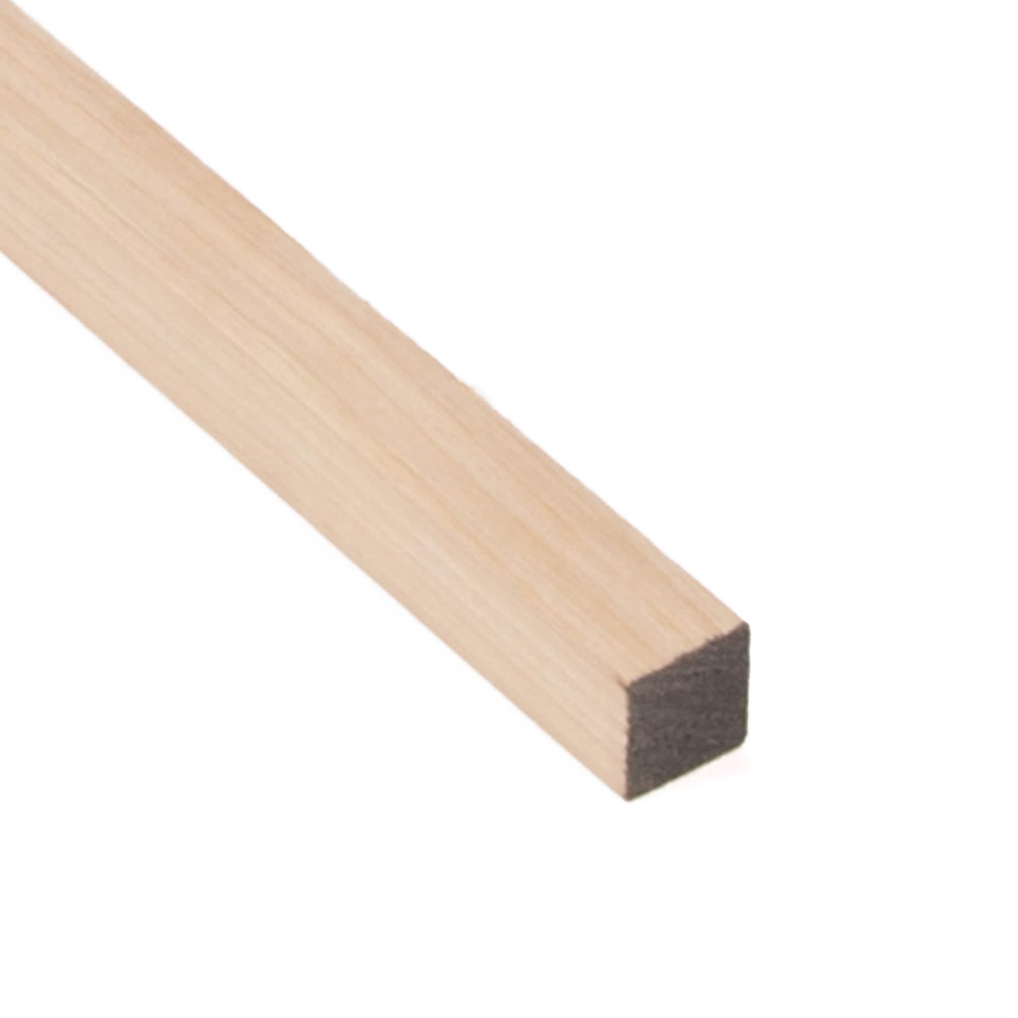 Wood Square Dowel Rods 1/4 inch Diameter, Multiple Lengths
