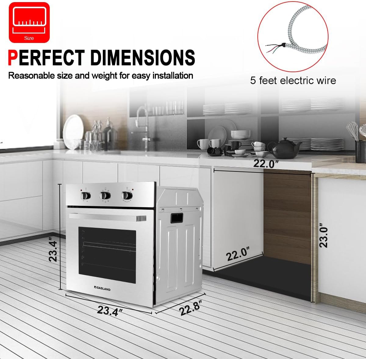 GASLAND ES609MS-N1 Swall-Elec-Oven - View #5