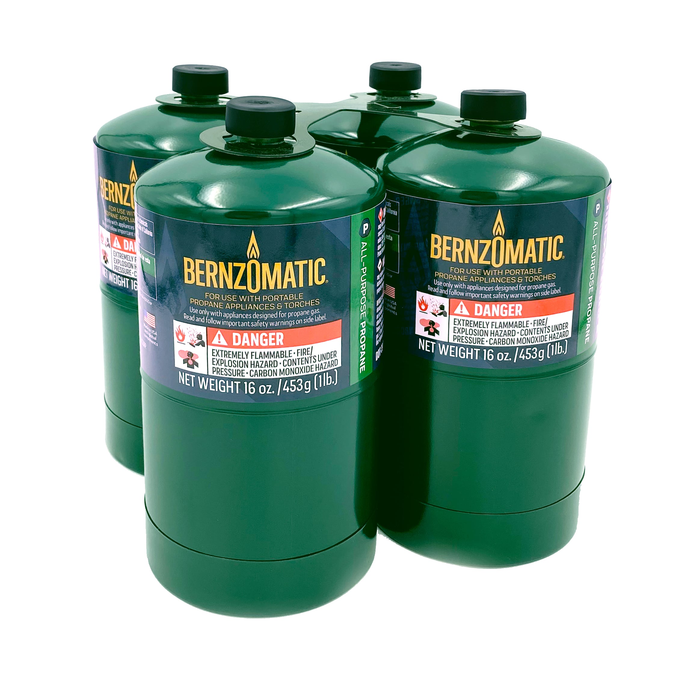 Bernzomatic Refillable/Exchangeable Off-white Steel Propane Tank