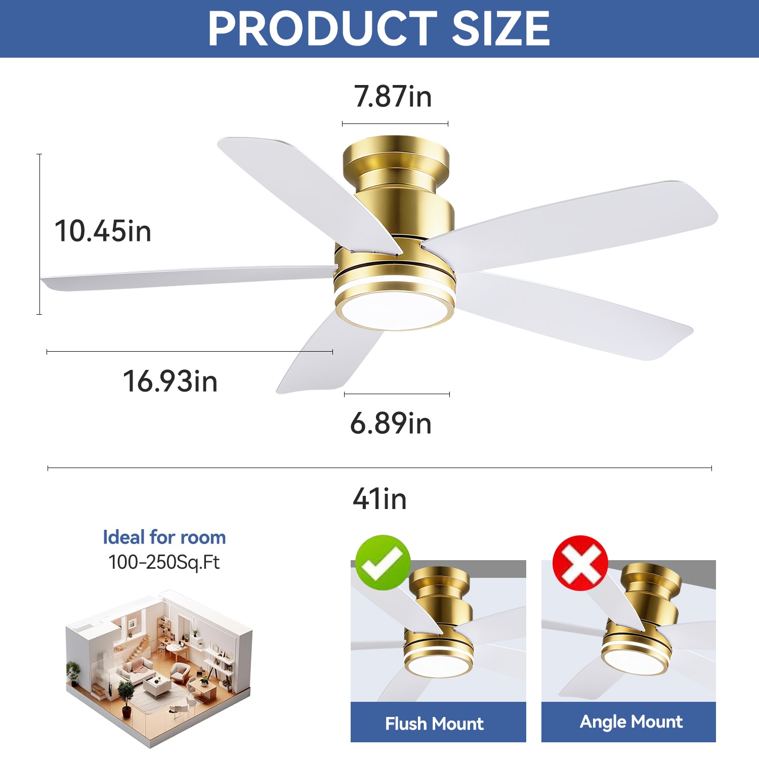 Kviflon LS8933-41GD Ceiling-Fans - View #9