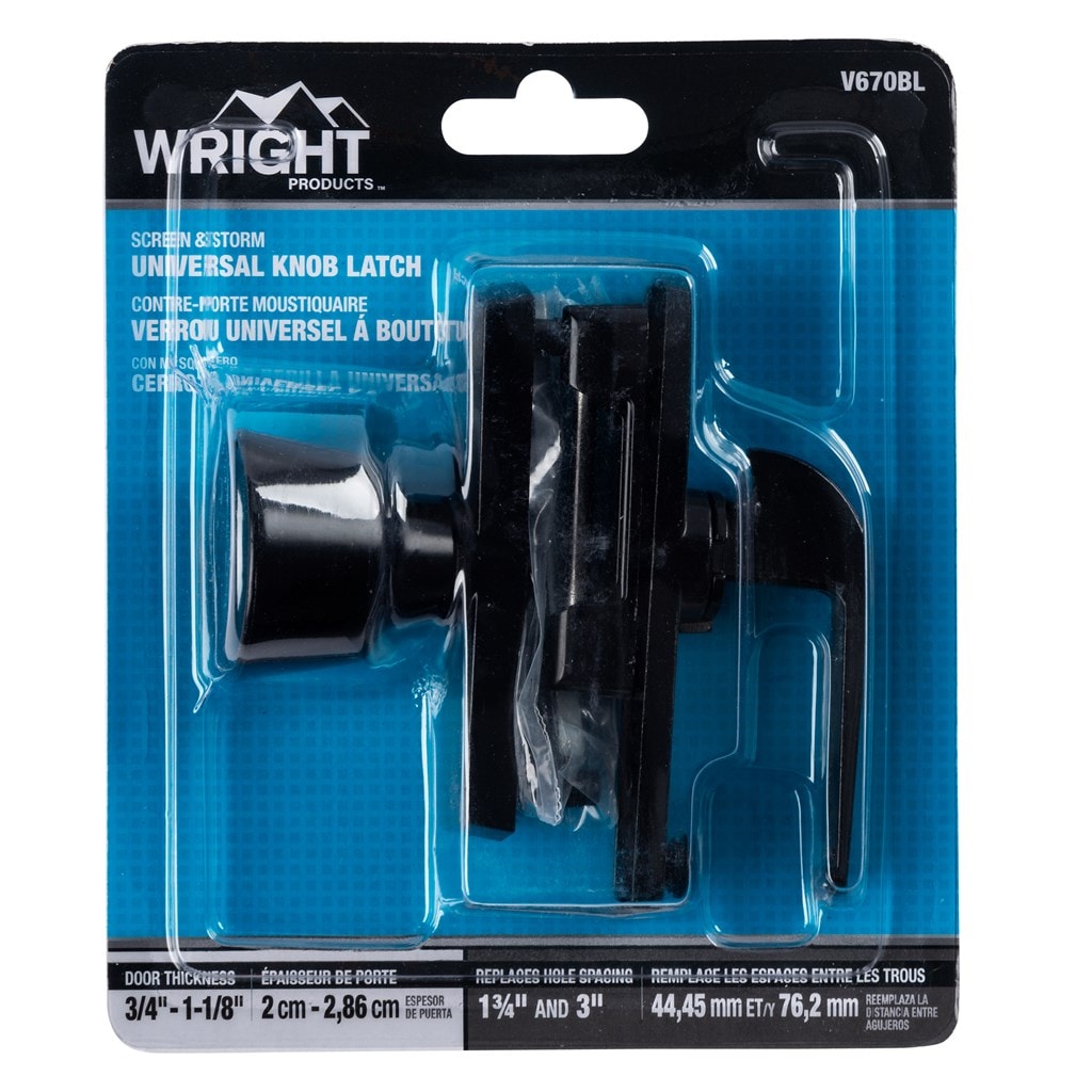 WRIGHT PRODUCTS Black Screen/Storm Door Replacement Universal Knob