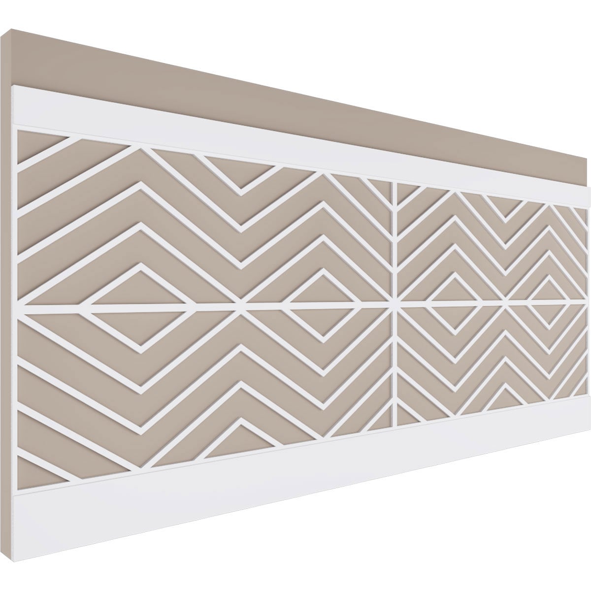 Ekena Millwork WPK40X94GNA 40-in x 94-1/2-in Smooth Paintable/Stainable White PVC Wainscoting Wall Panel ( 26.24-sq ft )