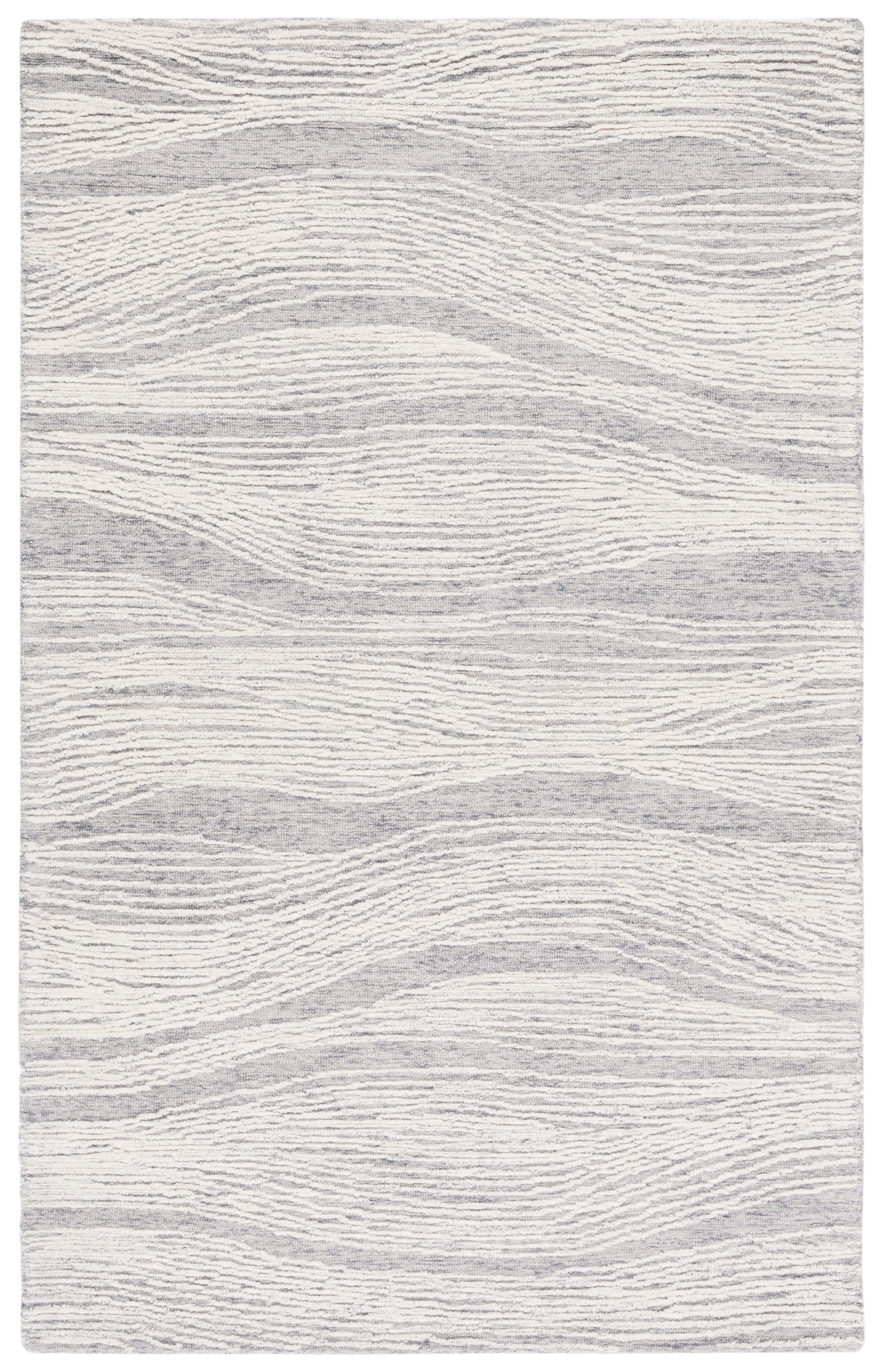 Safavieh MET995F-5 Metro Annarosa 5 x 8 (ft) Tufted Wool Gray/Ivory Rectangular Indoor Abstract Bohemian/Eclectic Area rug