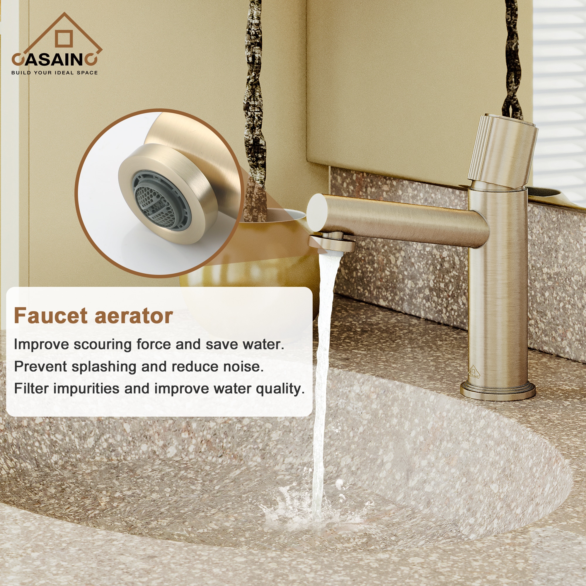 CASAINC CA-B3611-CG Lavatory-Faucets - View #3