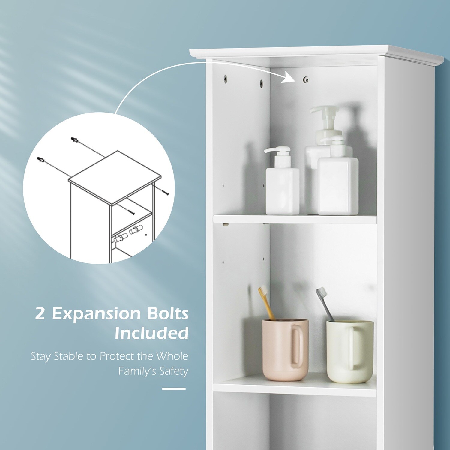 Costway CSHY000171 Bathroom-Medicine-Cabinets - View #8