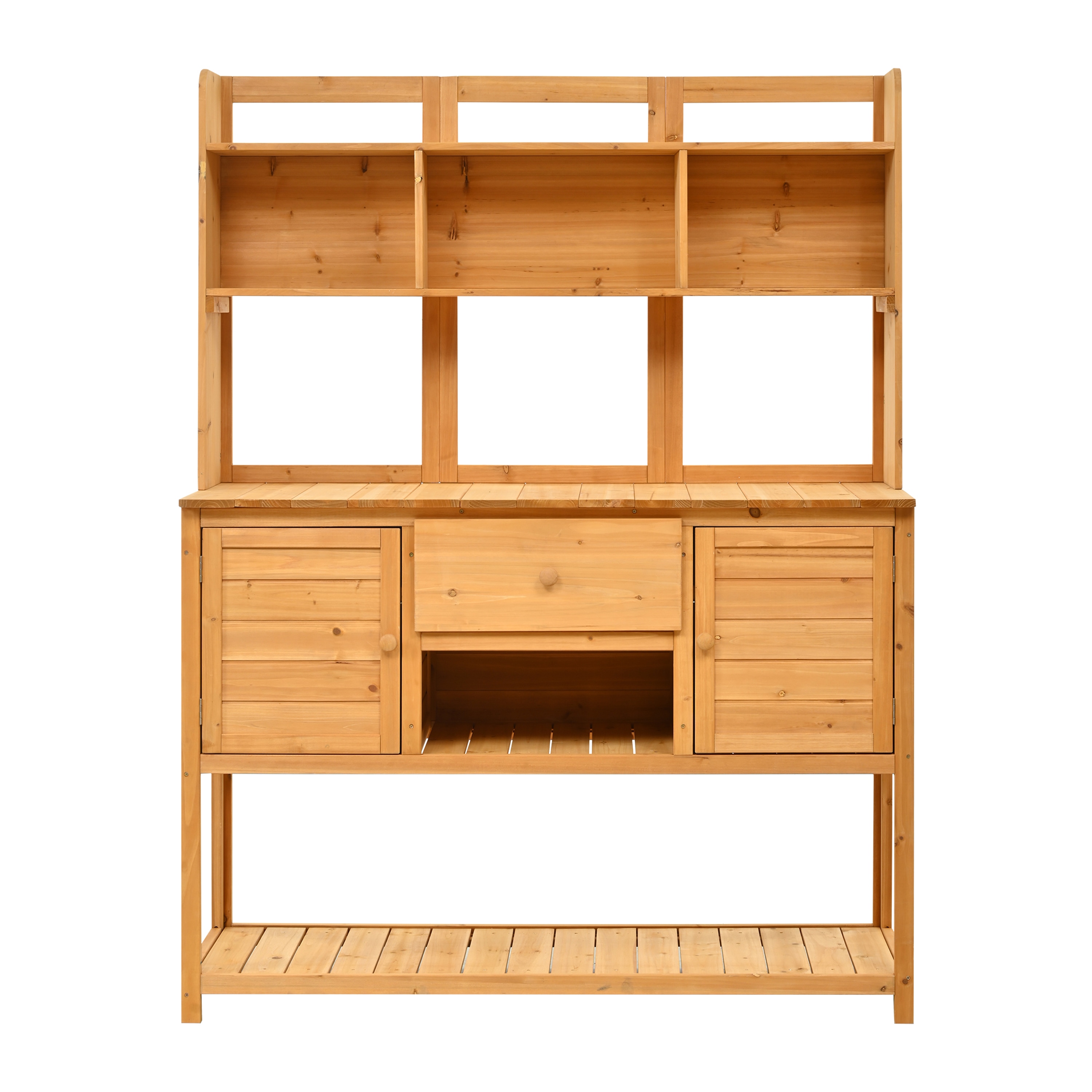AHIOU HOME ZAAHG-P229035APB Kenosha 50.2-in x 66.1-in x 19.7-in Natural Potting Bench