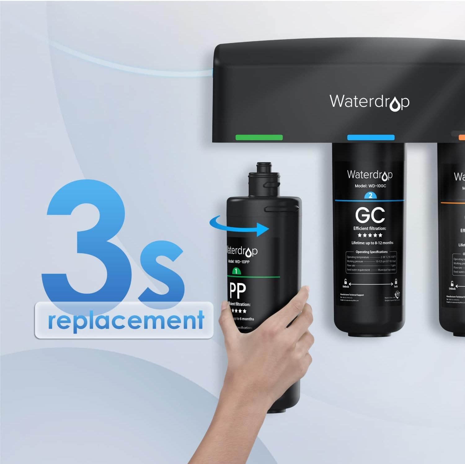 Waterdrop B-WD-TSA-PPGCST Under-Sink-Filtration-Systems - View #2