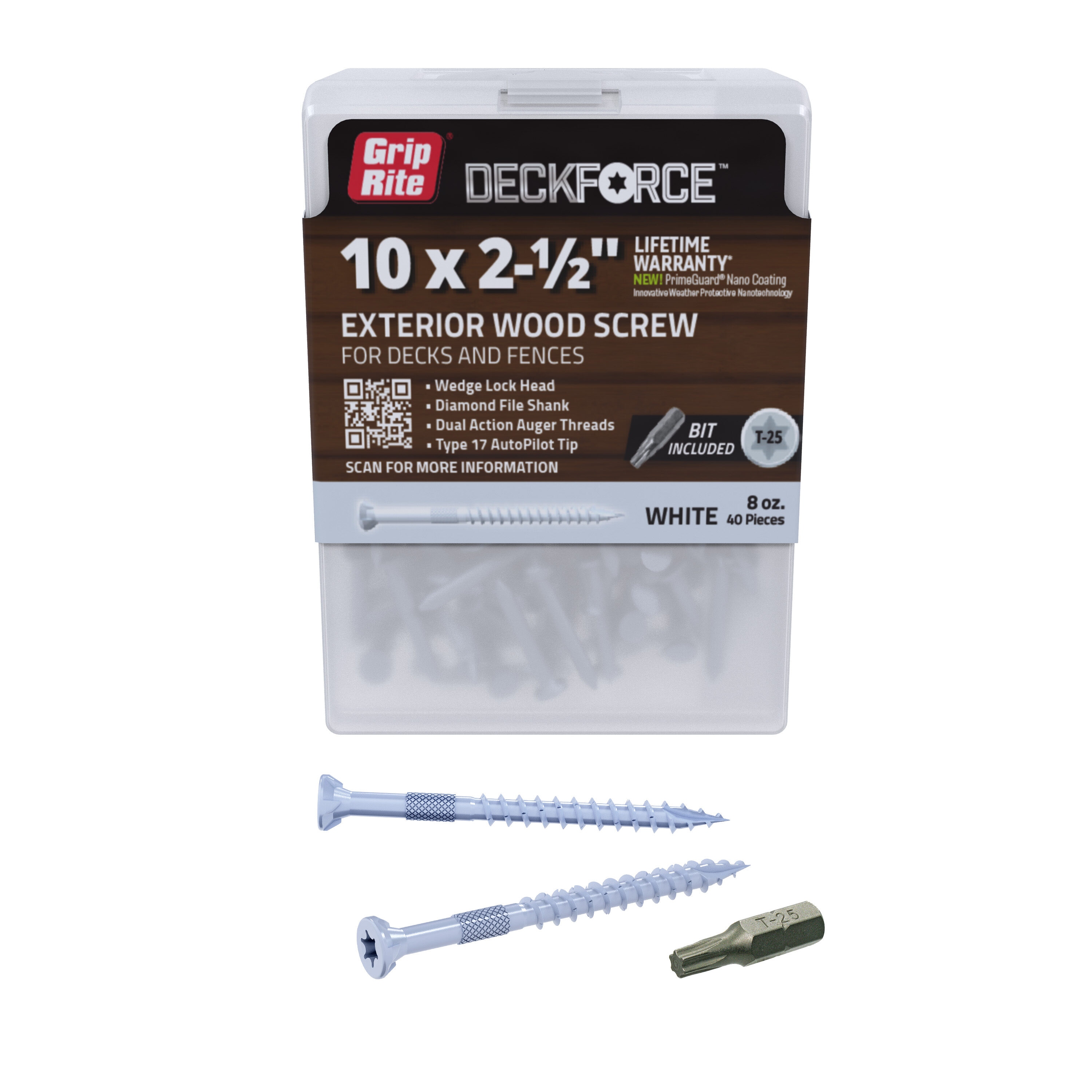 DeckForce by Grip Rite GRDF212STWH40 Deck-Screws - View #2