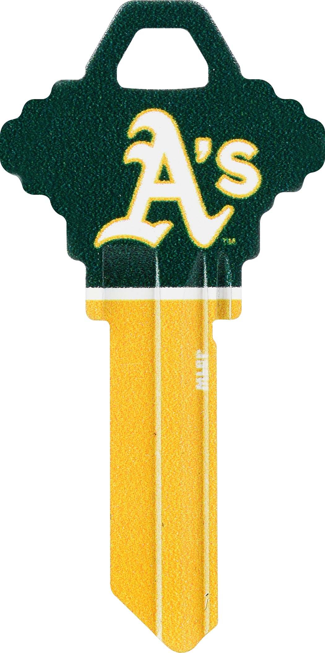 Hillman 89640 Oakland Athletics Painted team colors #68 Brass House/Entry Key Blank
