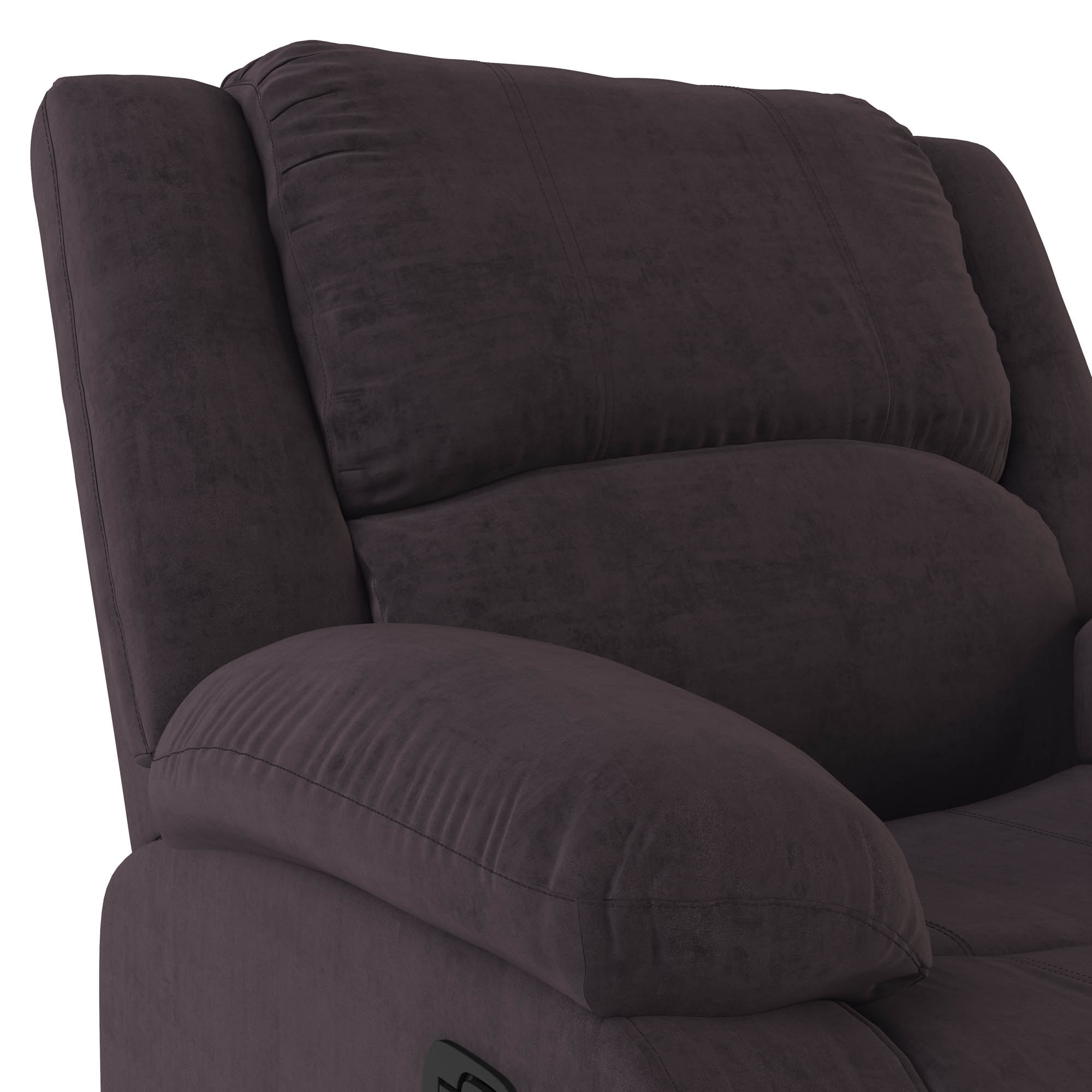 Relax A Lounger Pacific Chocolate Microfiber Upholstered Recliner in ...