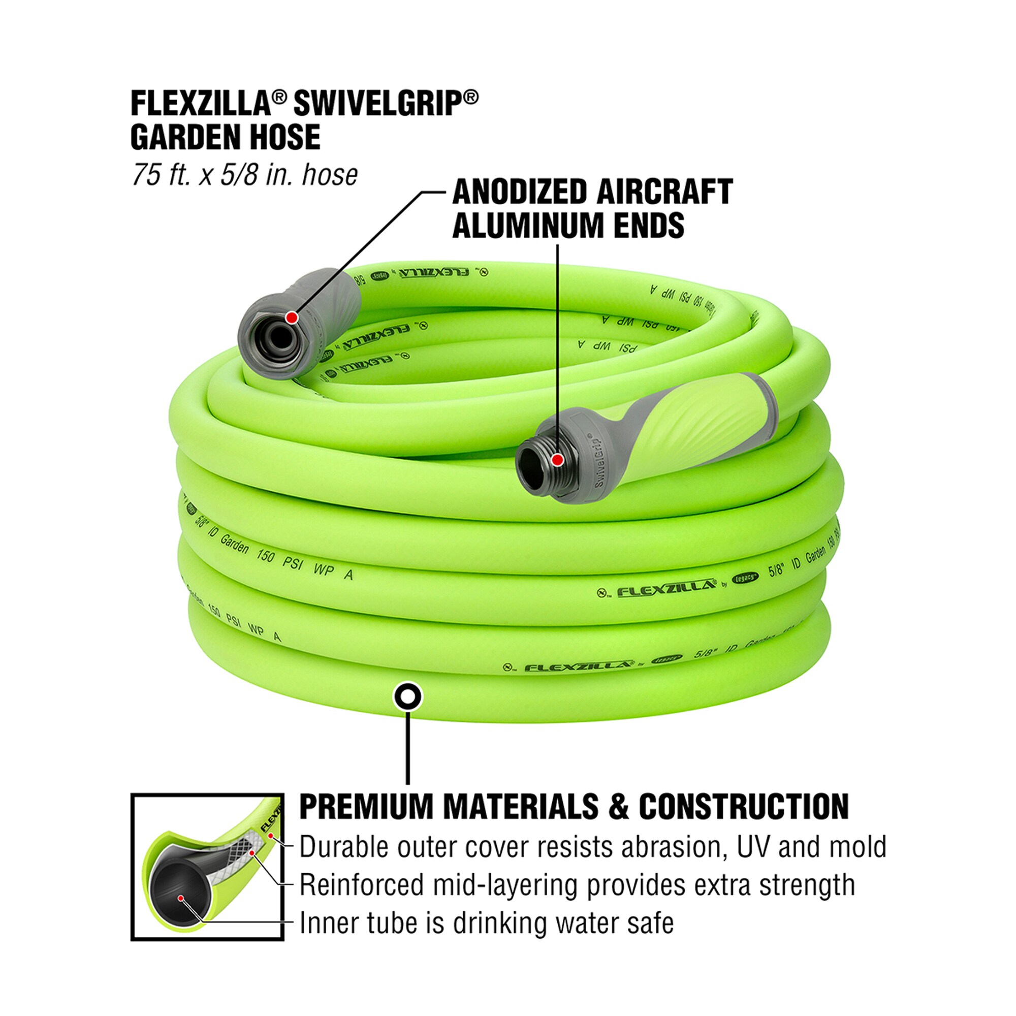 Flexzilla HFZG575YWS-E Water-Hoses - View #2