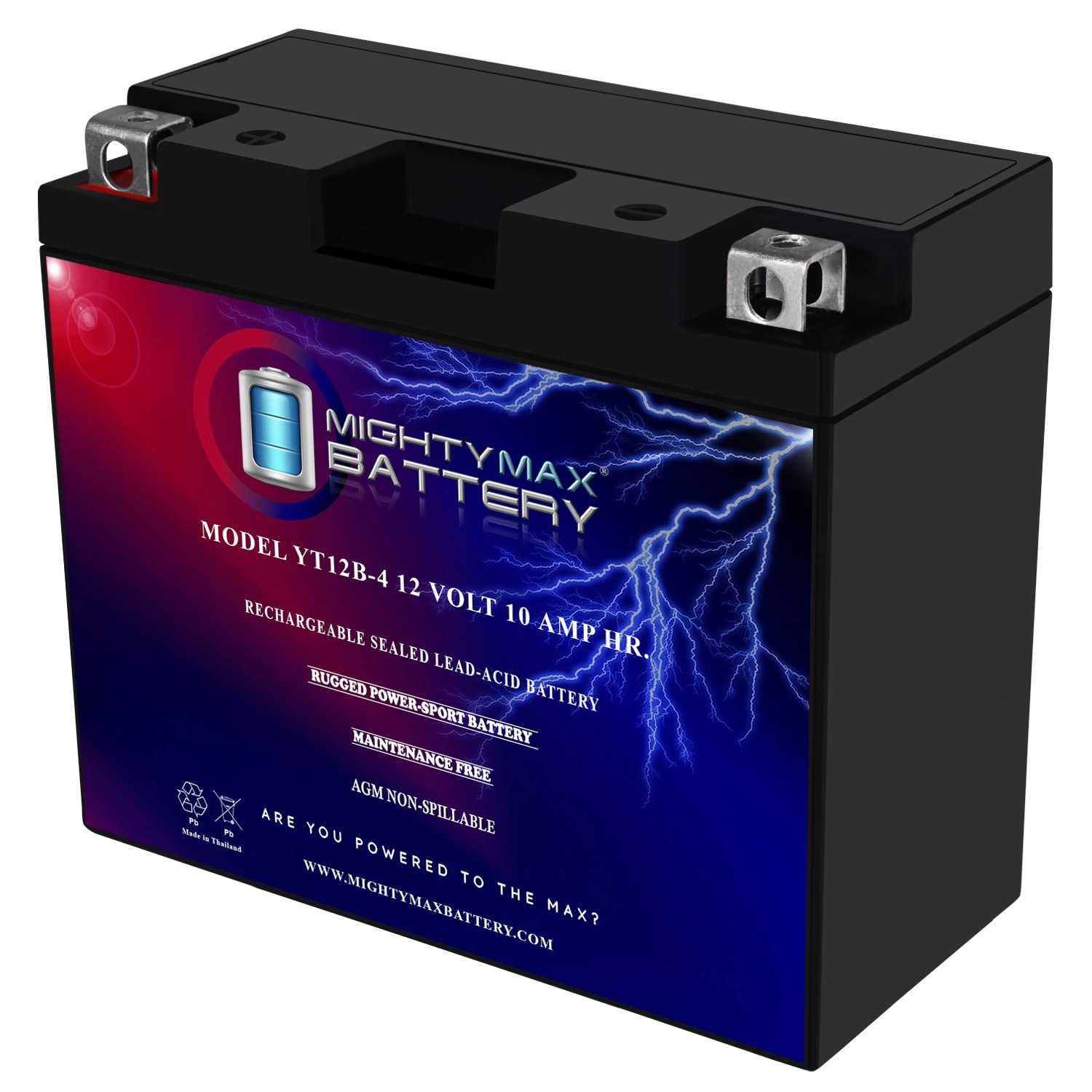 Mighty Max Battery YT12B-477 12-Volt 210-Amp CCA ATV Battery