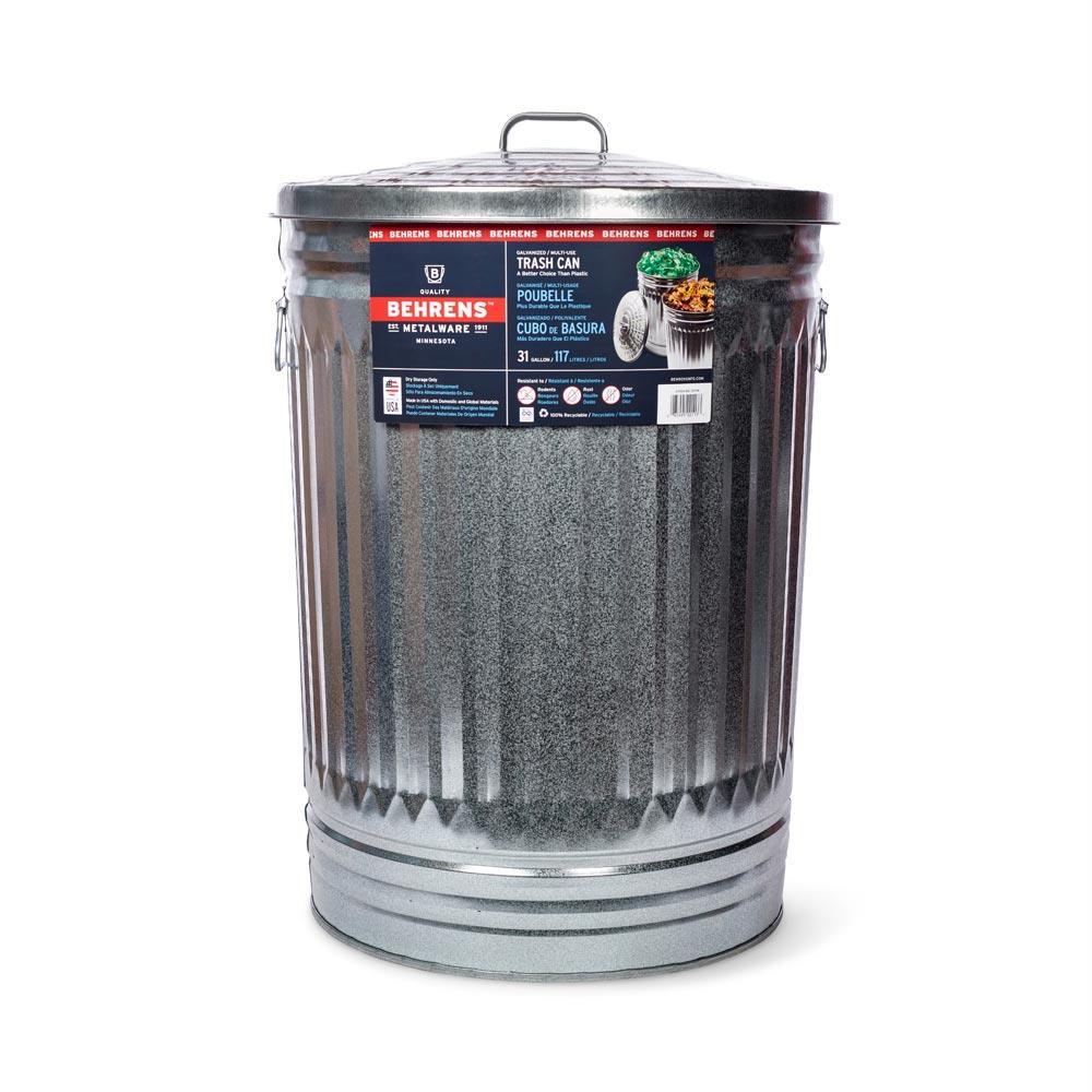 15 Litre Rubbish Waste Steel Dustbin Small Medium Large Galvanised Metal Bin Animal Feed Storage 