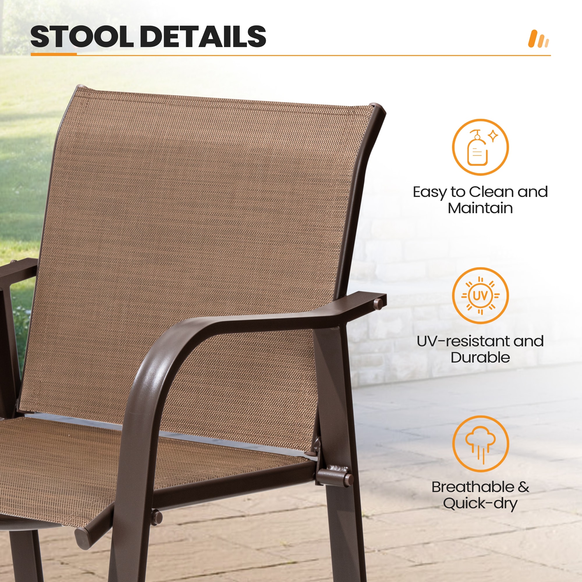 Crestlive Products CL-ST001BRN-2SET Patio-Chairs - View #5