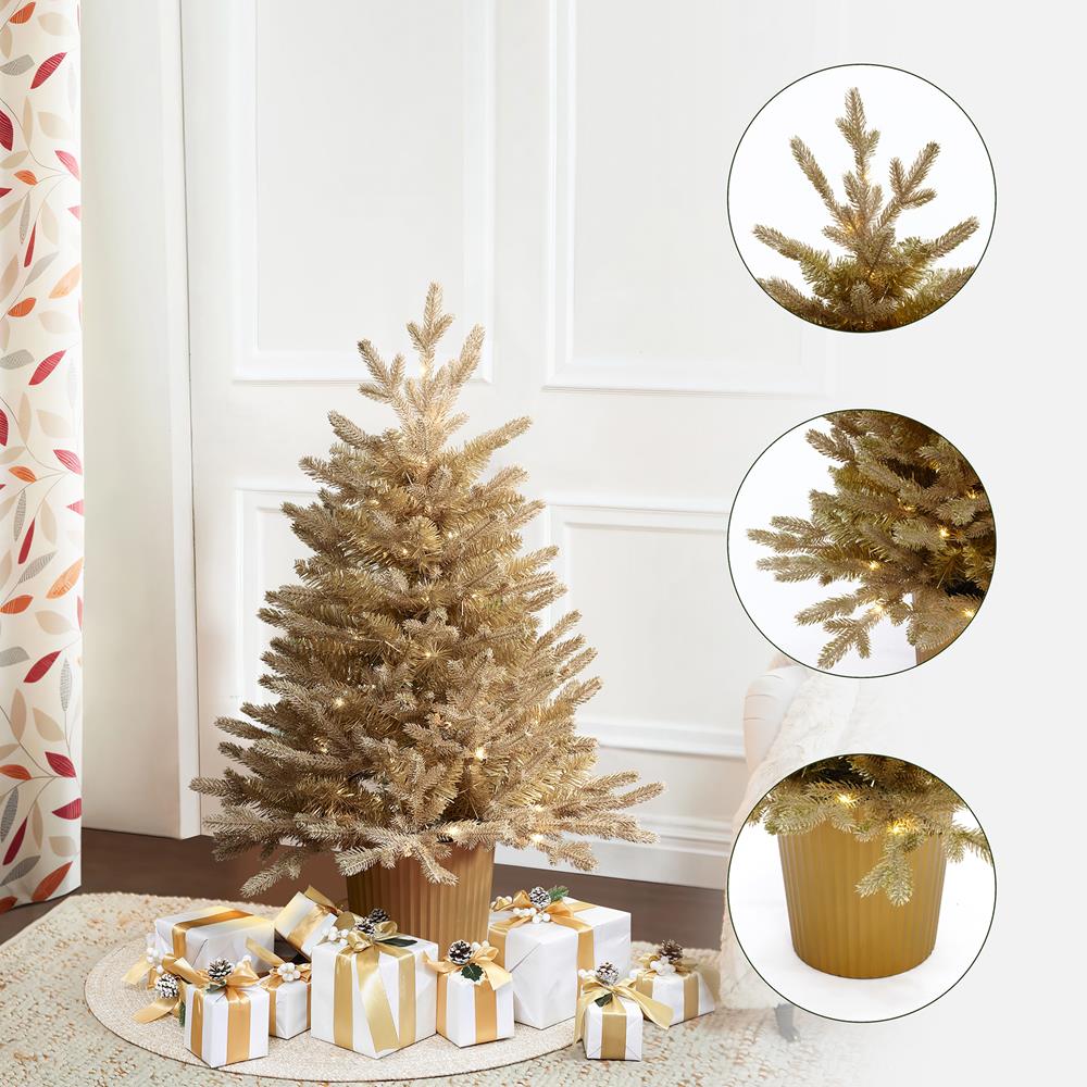 LuxenHome WHAP2554 Artificial-Christmas-Trees - View #5