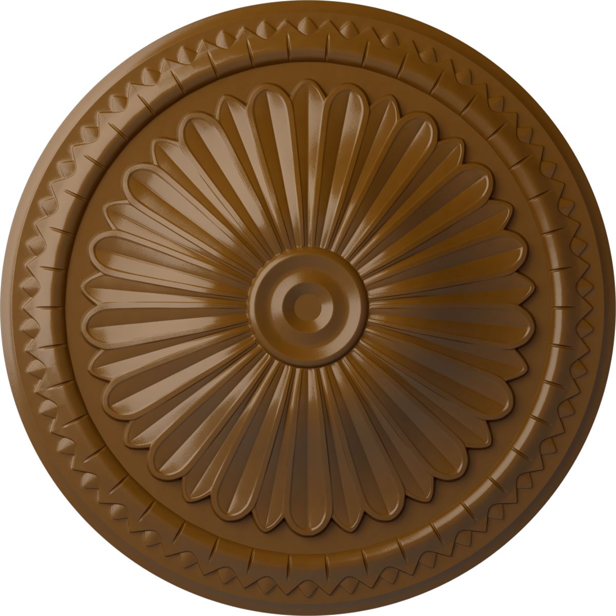 Ekena Millwork CM14AXSTF Alexa 15-in W x 15-in L Painted Smokey Topaz Polyurethane Whole Ceiling Medallion