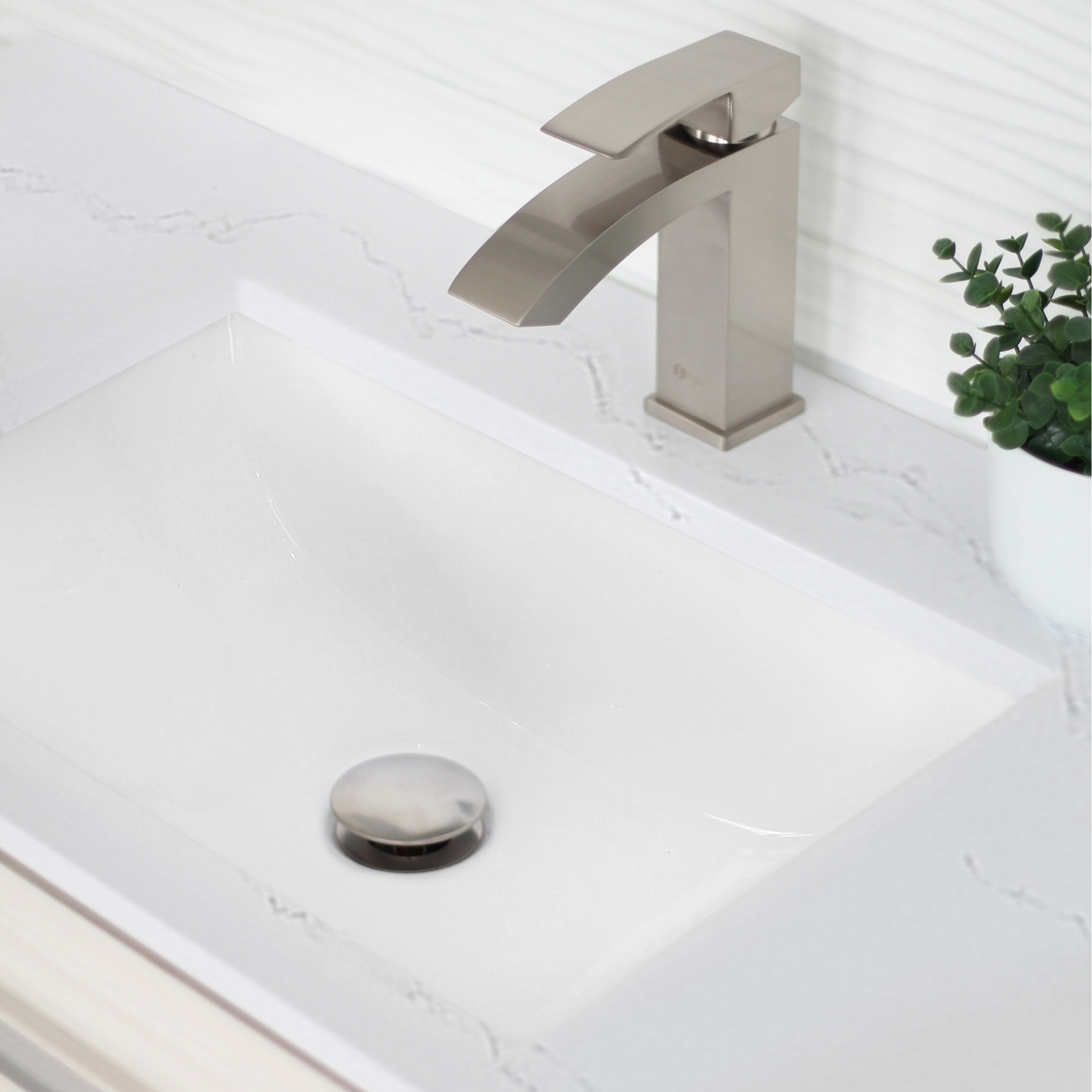 Stylish Porcelain Sinks Porcelain Undermount Rectangular Modern White   42644709 