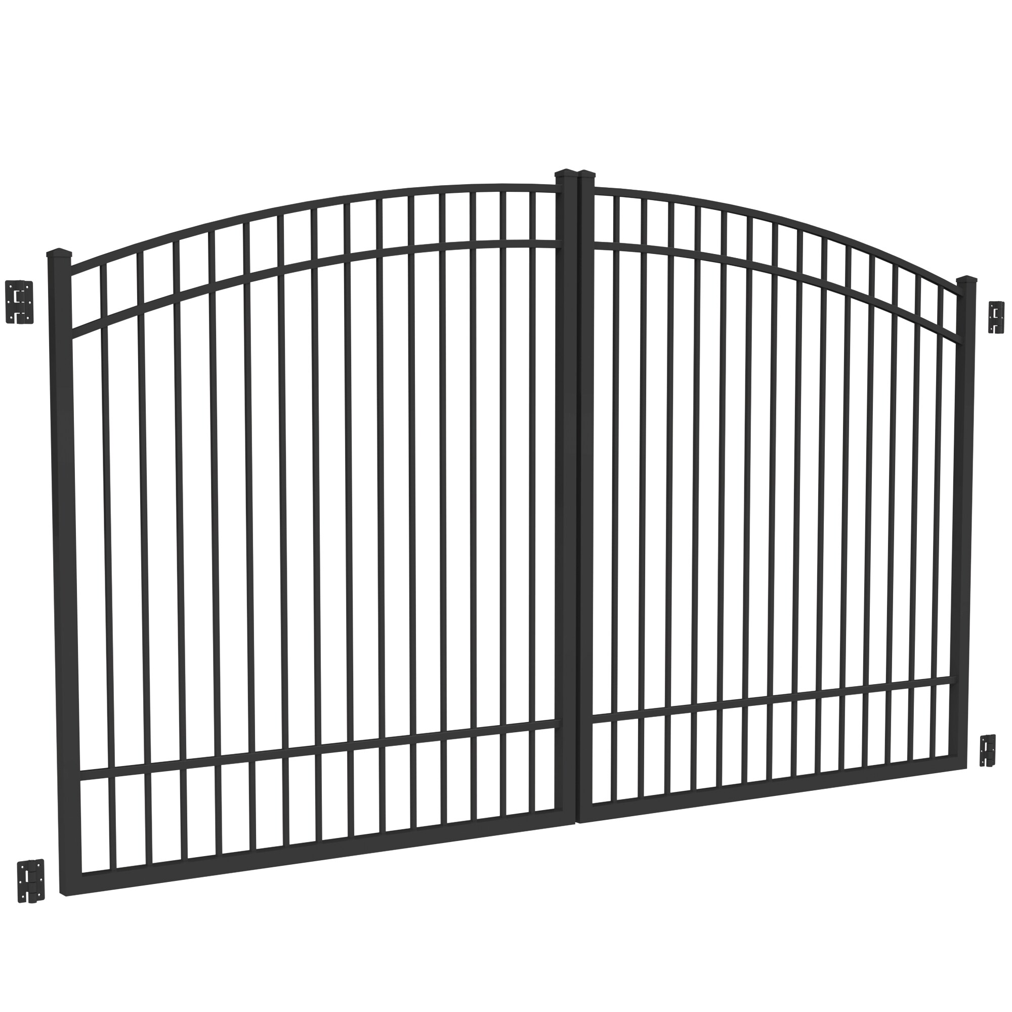 Freedom 6-ft Black Aluminum Driveway Gate