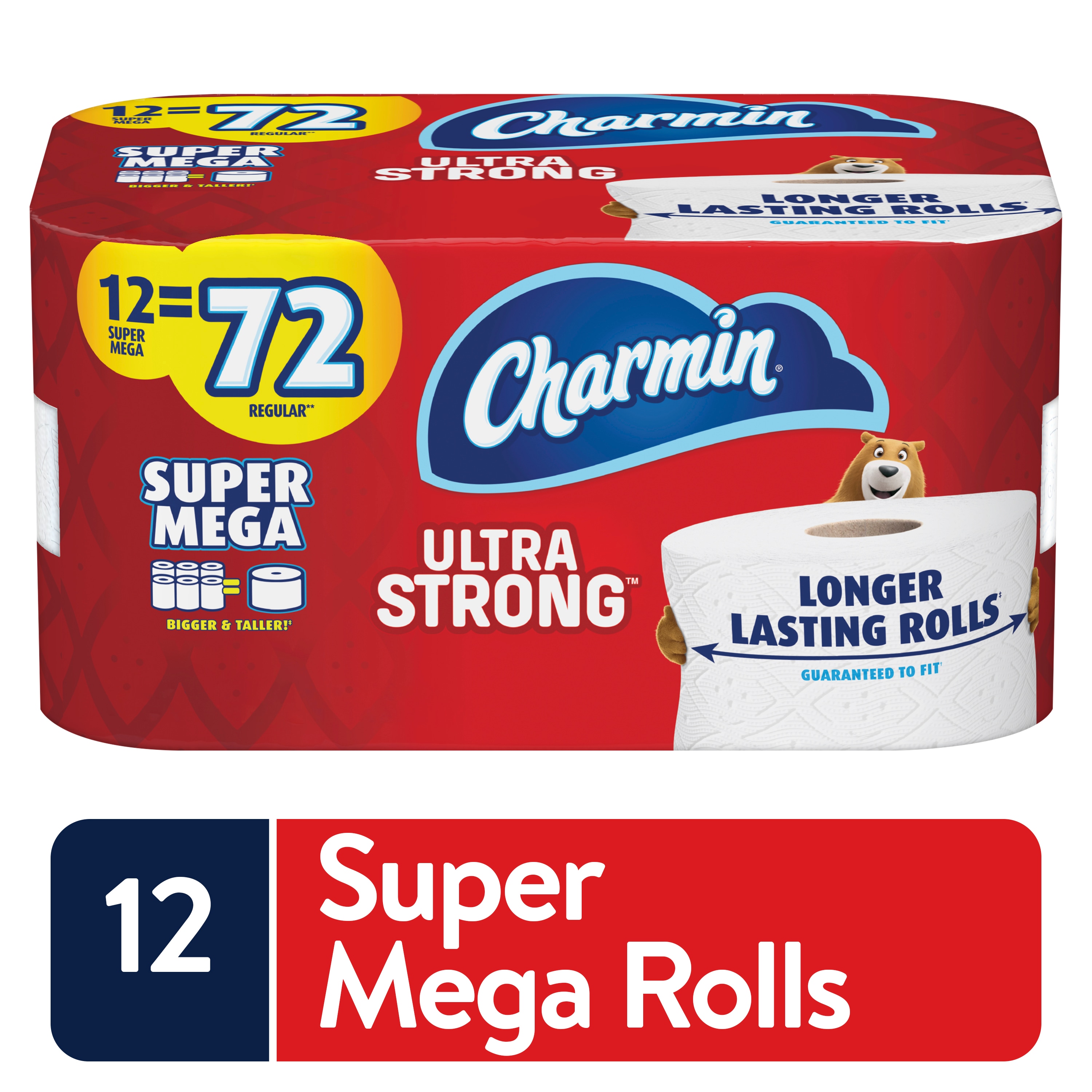 Charmin Ultra Soft Toilet Paper 12 Super Mega Rolls, 366 Sheets
