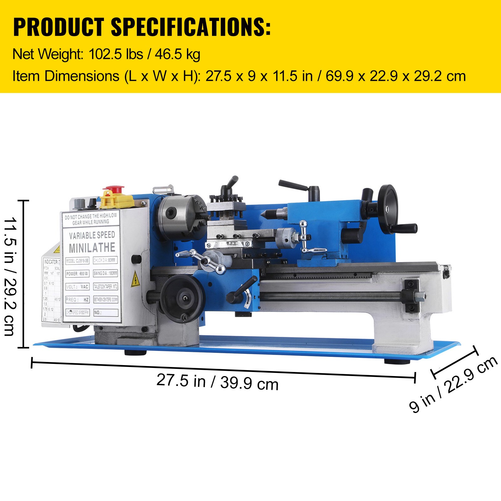 VEVOR SC0618-3BMNC02037V1 Wood-Lathes - View #7