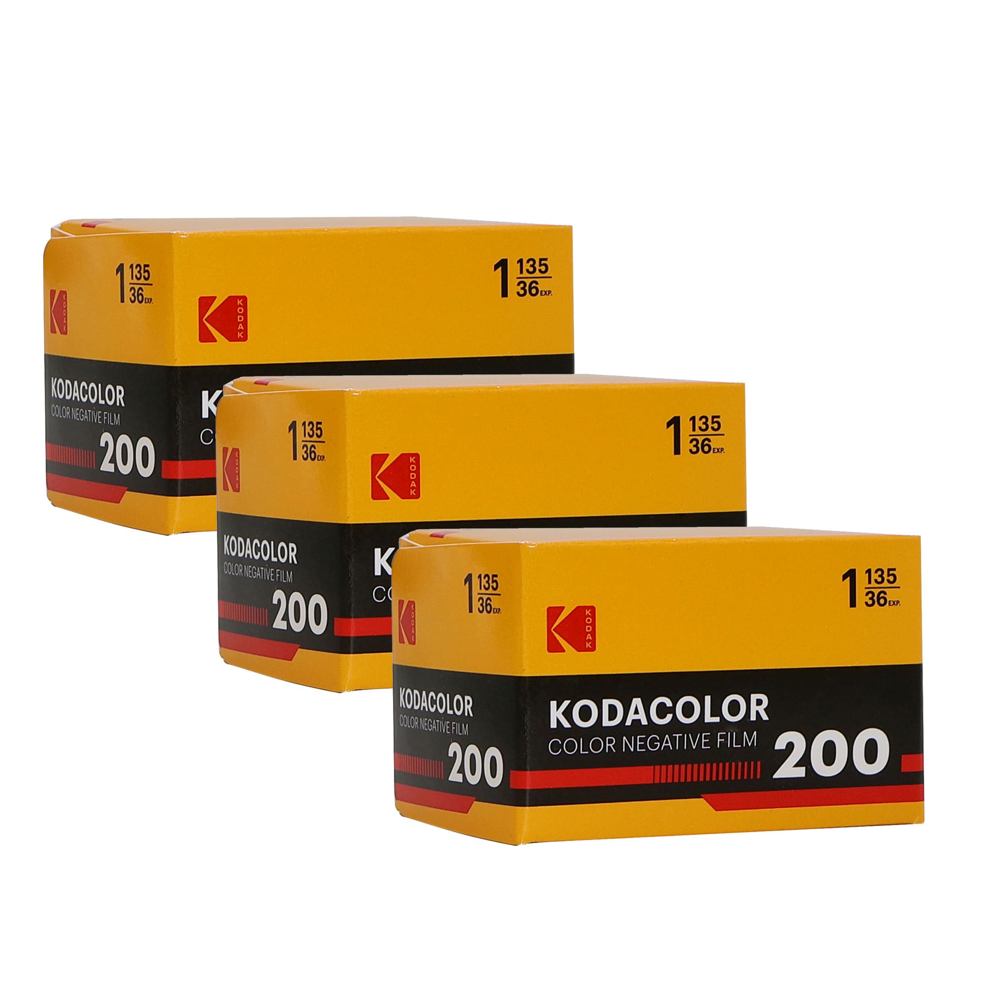 Kodak 3x Kodacolor 200 Color Negative Film 35mm Roll Film 36 Exposures ...