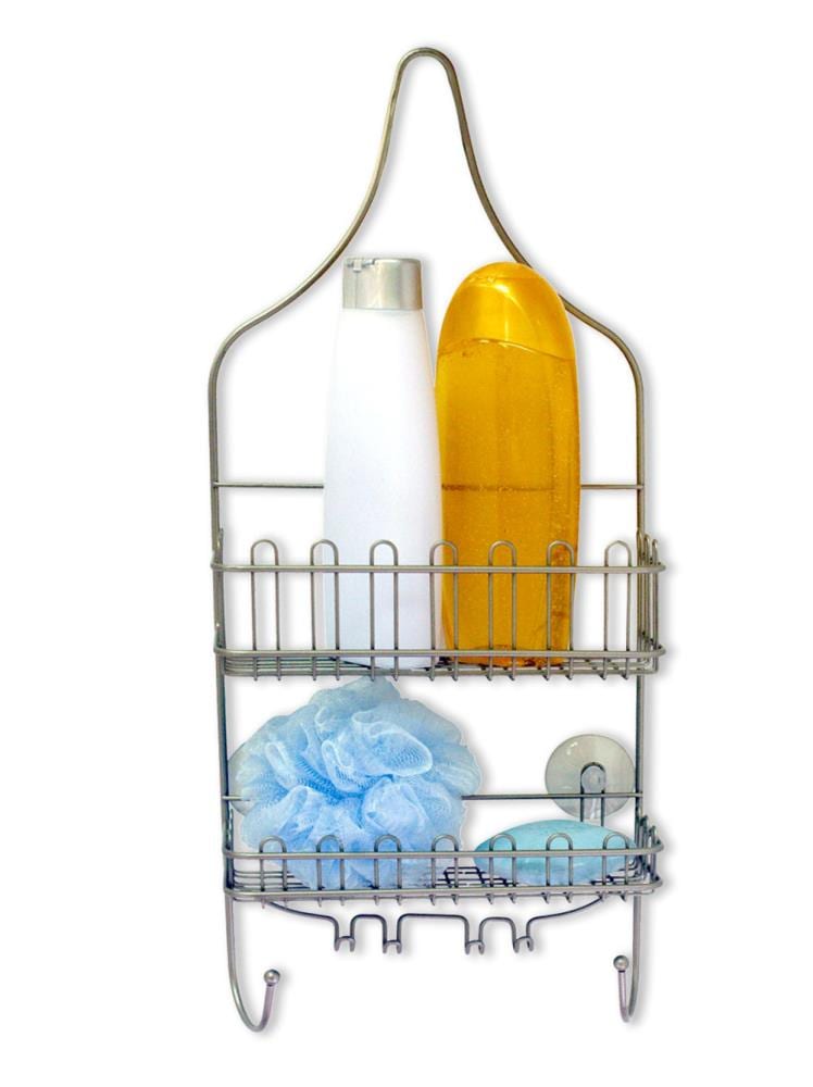 Home Basics Element Shower Caddy, Satin Nickel, SHOWER