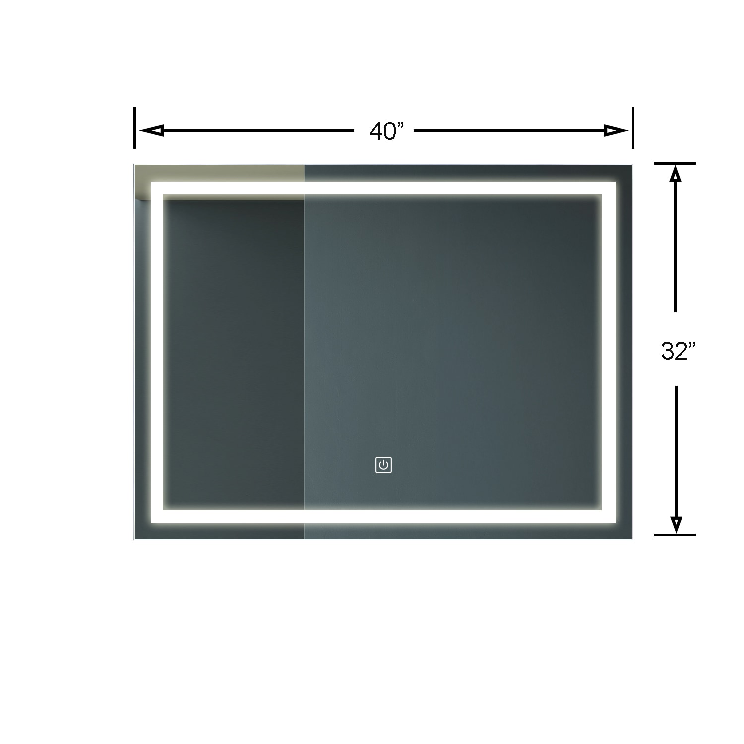 Forclover MF03GI-ME13 Framed-Bath-Mirrors - View #2