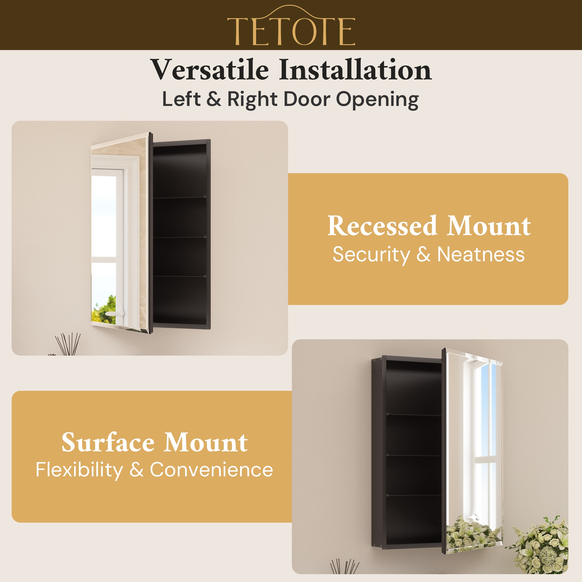 TETOTE LSC-TE-2032BK-M17 Bathroom-Medicine-Cabinets - View #9