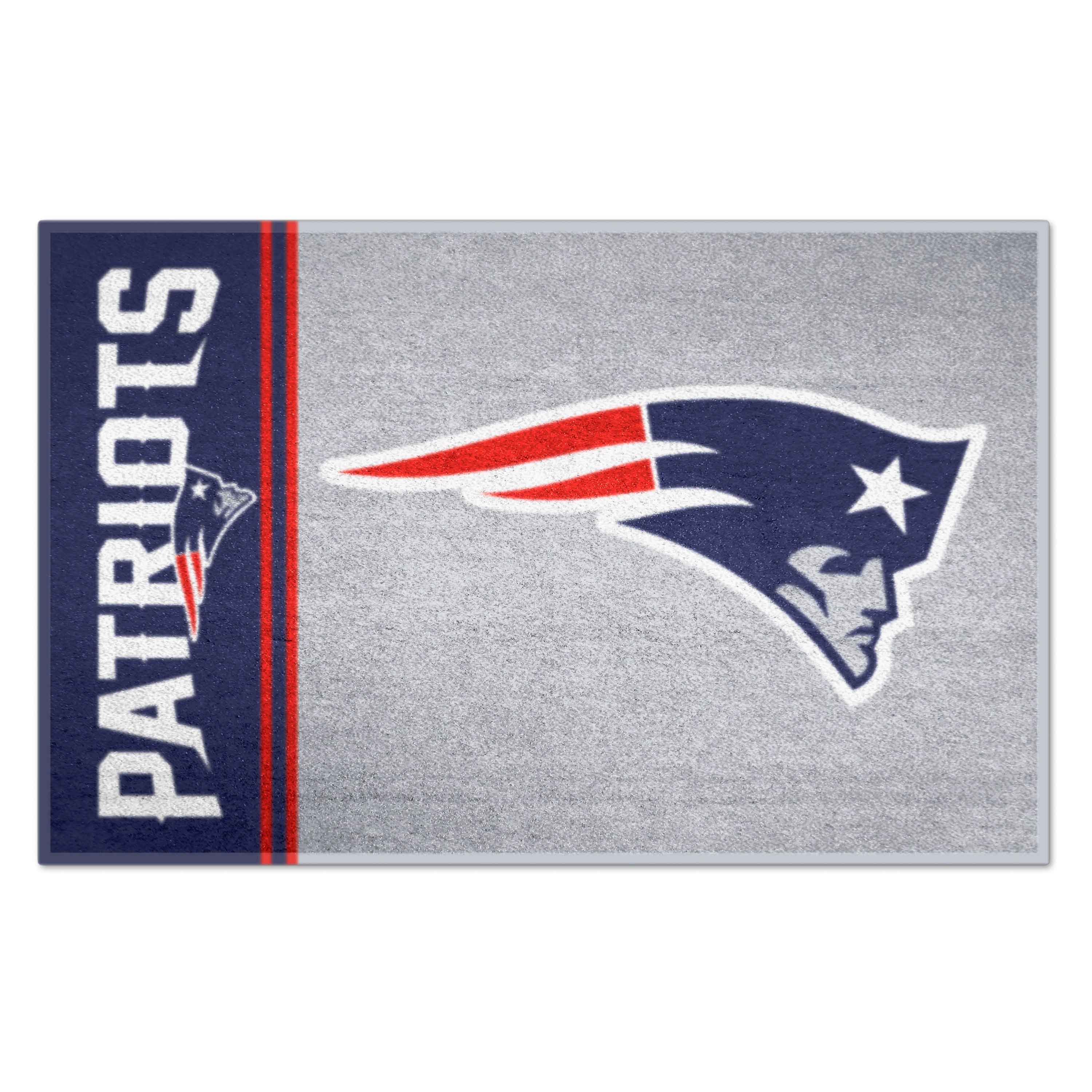 FANMATS 8228 New England Patriots 30-in x 19-in Navy Nylon Indoor or outdoor Decorative Sports Door Mat