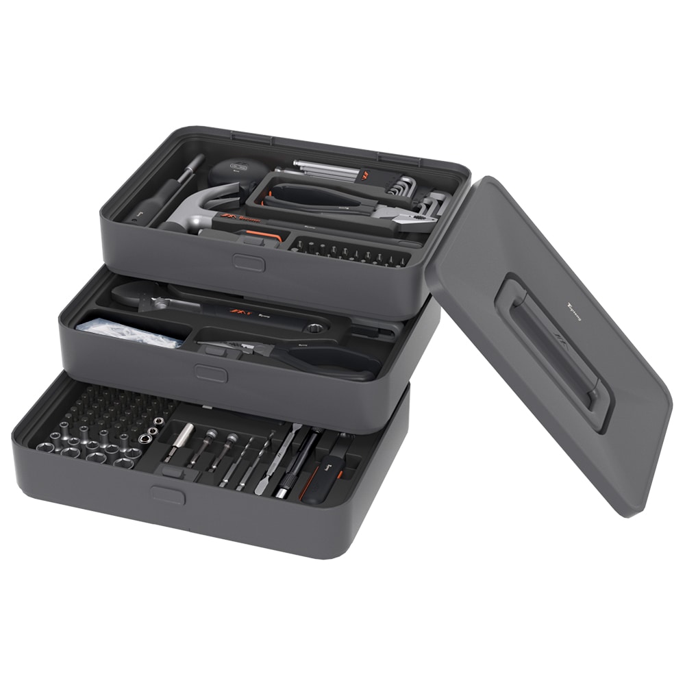 Topteng H029-A006-ABI 107 -Piece Household Tool Set with Hard Case