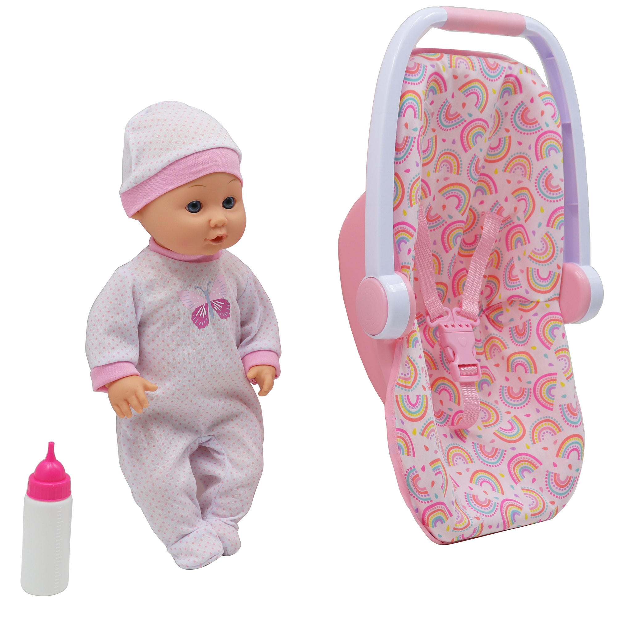 Gigo Toys Role Play 16 Inch Baby Doll Set with Carrier, Milk Bottle ...