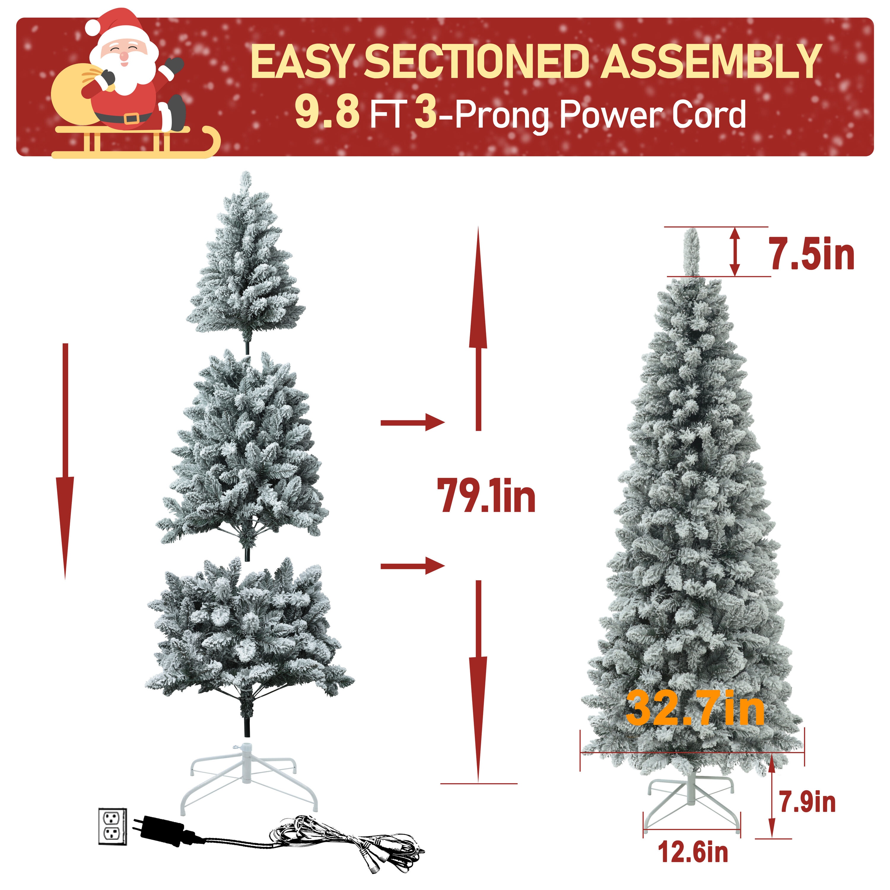 VEIKOUS HP1001-18-23 Artificial-Christmas-Trees - View #3