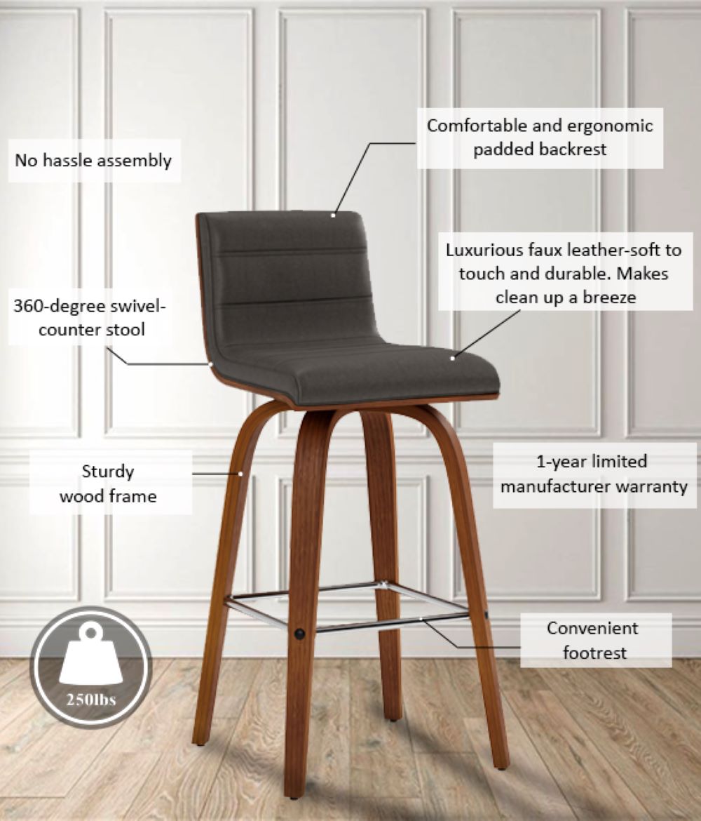 Armen Living LCVIBAGRWA26 stools - View #12