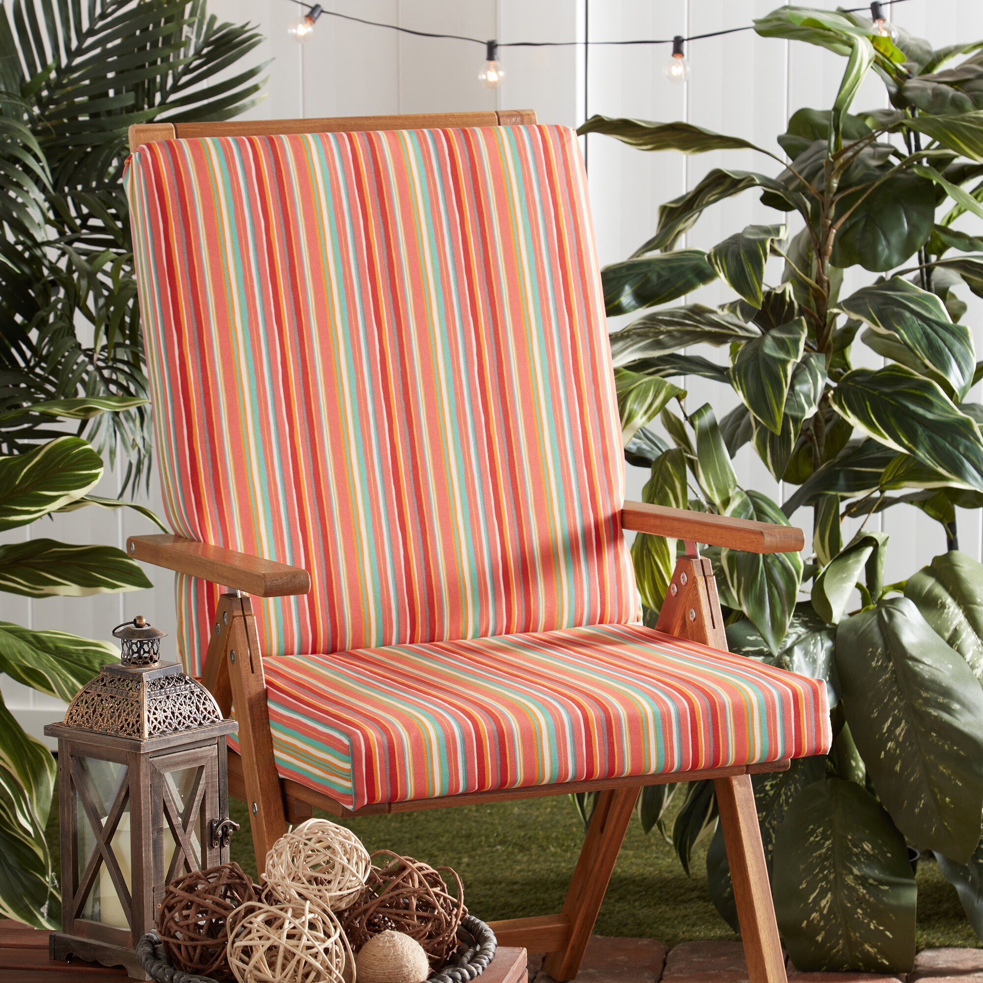 Greendale Home Fashions OP1900-WATERMELON Patio-Furniture-Cushions - View #2