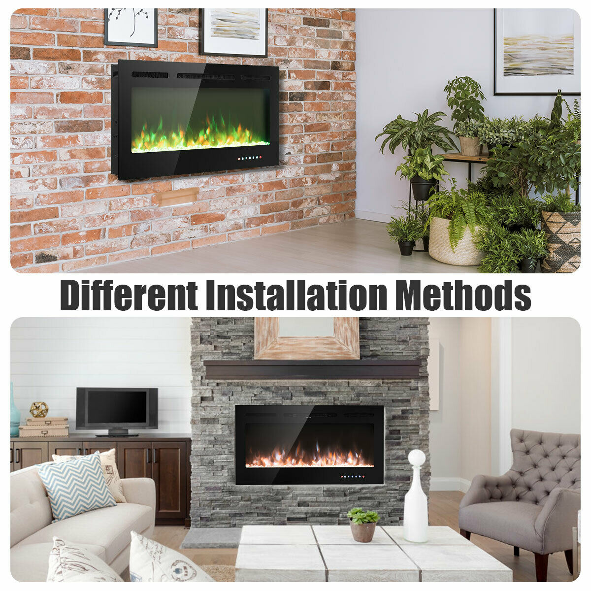 Costway GYM03651 Electric-Fireplaces - View #4