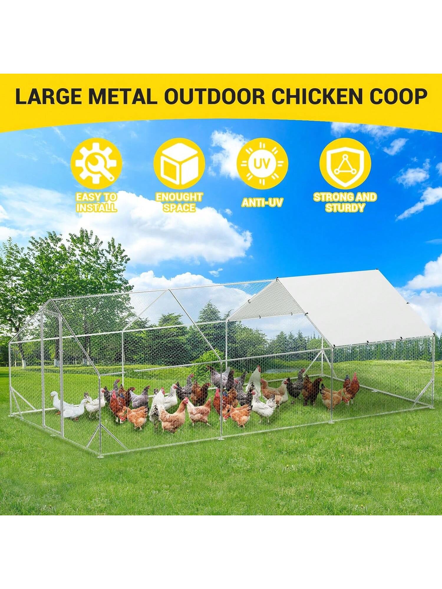WhizMax BY02-PHO-33LAVUQ5 Chicken-Coops-Rabbit-Hutches - View #8