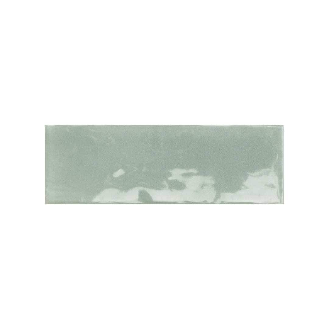 The Tile Life SGREE0206PI Sample- Galileo Pistacchio 2-in x 6-in Glossy Porcelain Subway Wall Tile