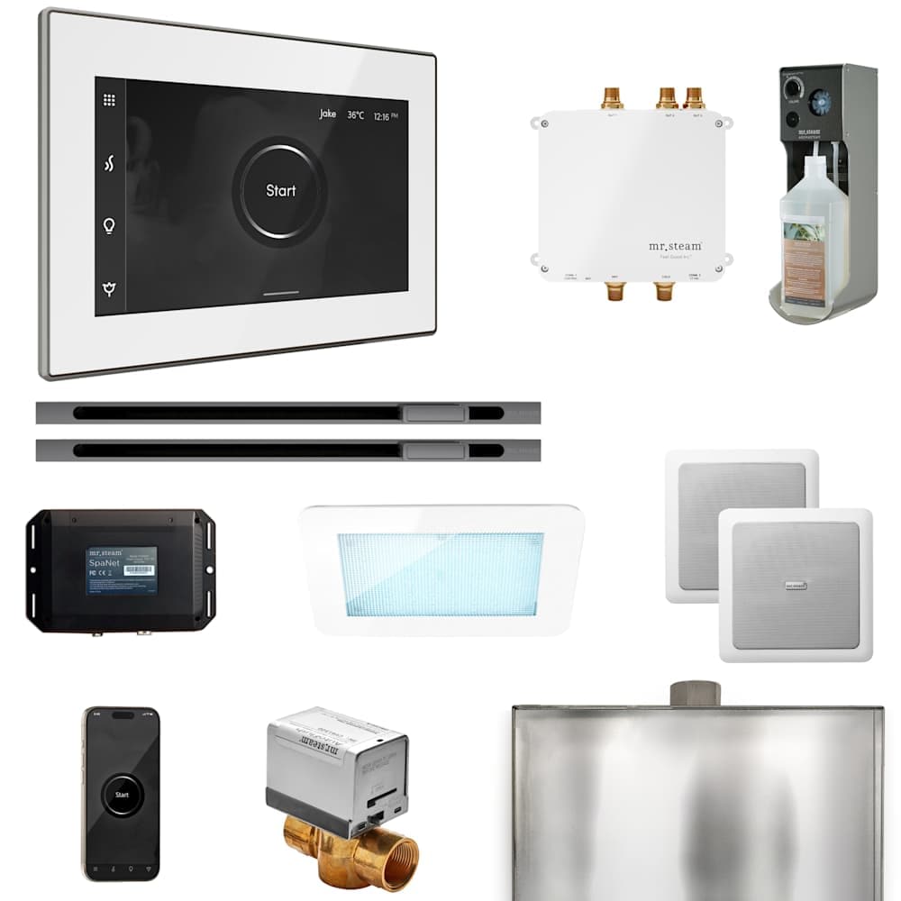  BLS1XL Bliss Max Linear Package Steam Shower Control Package with Isteamx Control and Linear Steamhead