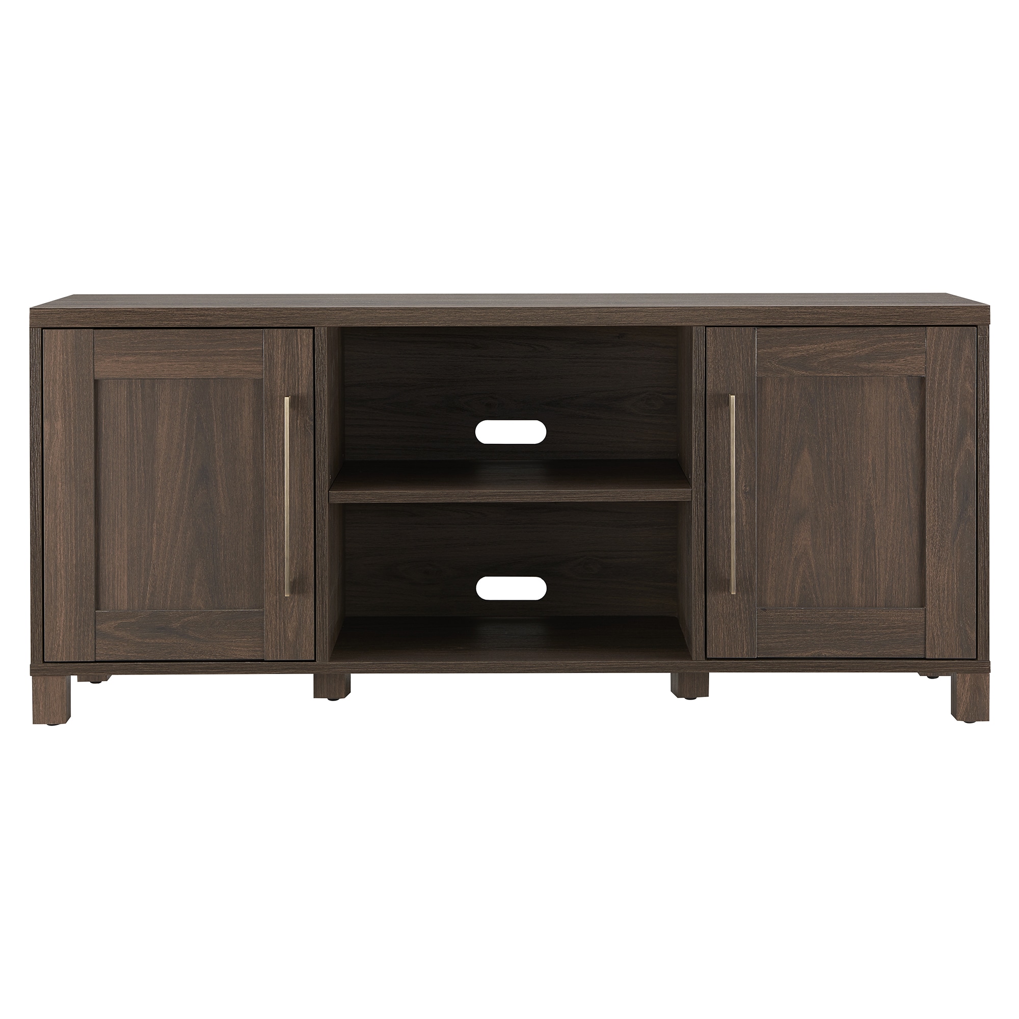 Alder Brown Modern MDF TV Stand with Cabinets