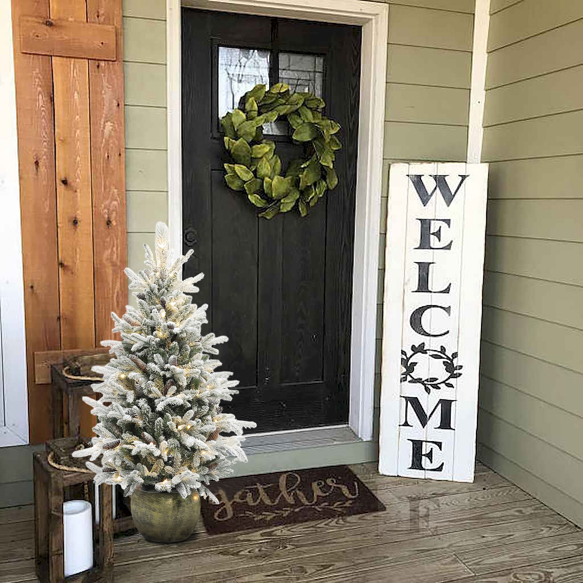 LuxenHome WHAP340 Artificial-Christmas-Trees - View #4
