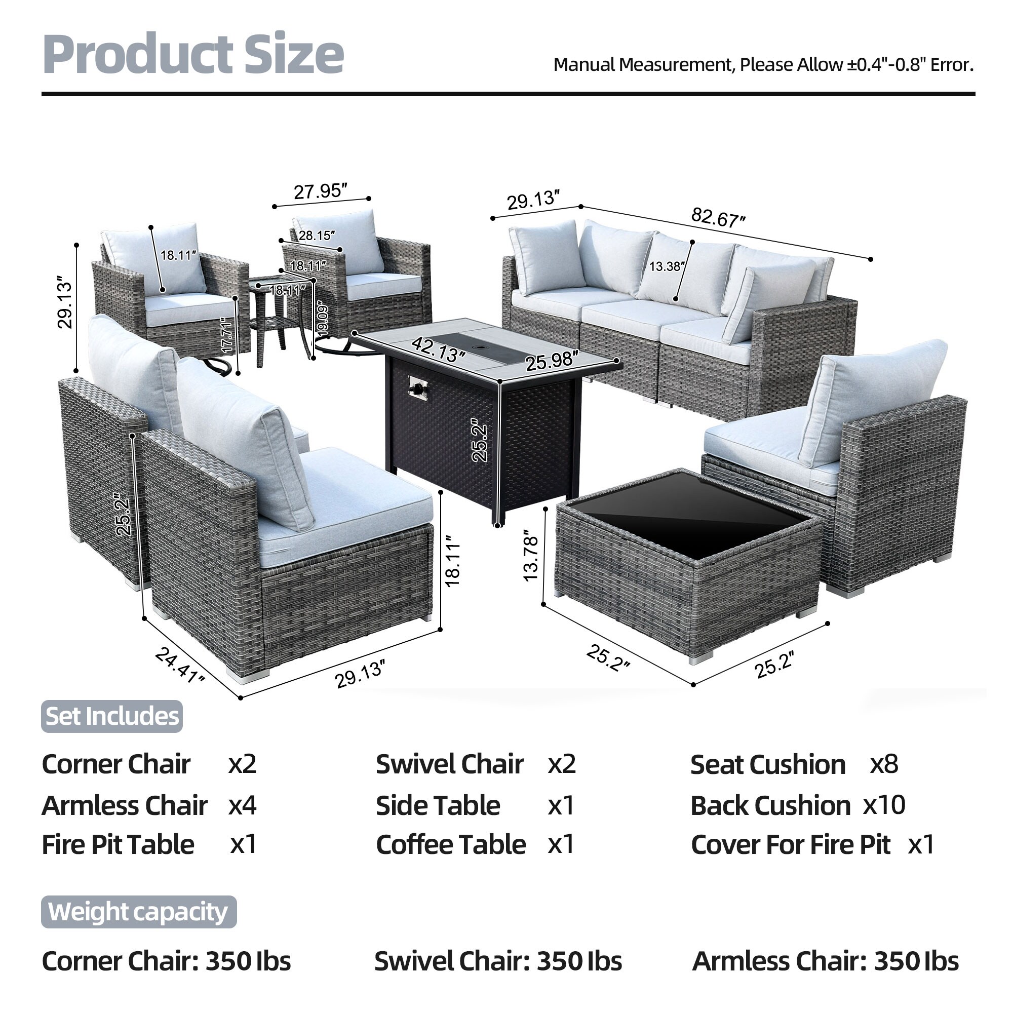 XIZZI XIHOPS406-RC3IFP Patio-Conversation-Sets - View #12