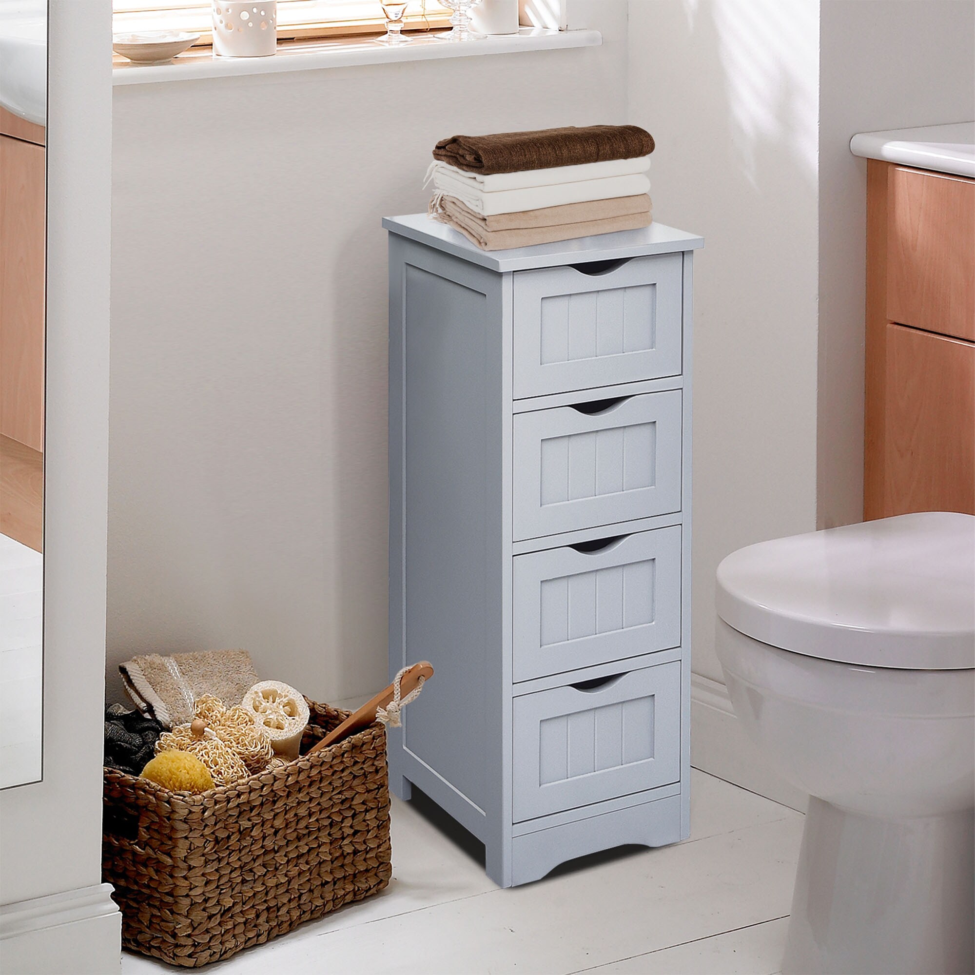 WELLFOR OUJ66969GR Linen-Cabinets - View #4