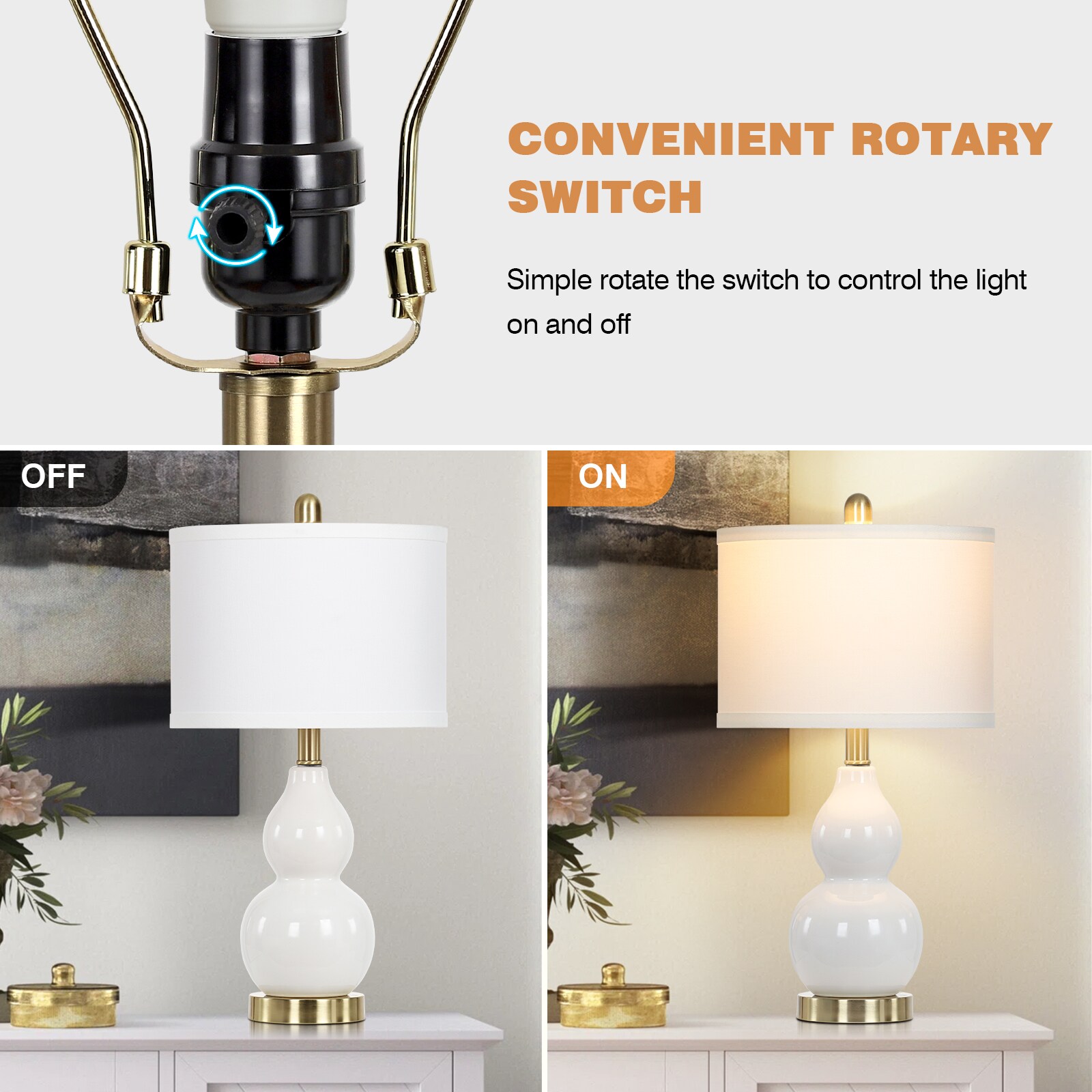 UrFurnishings TD-387 Table-Lamps - View #2