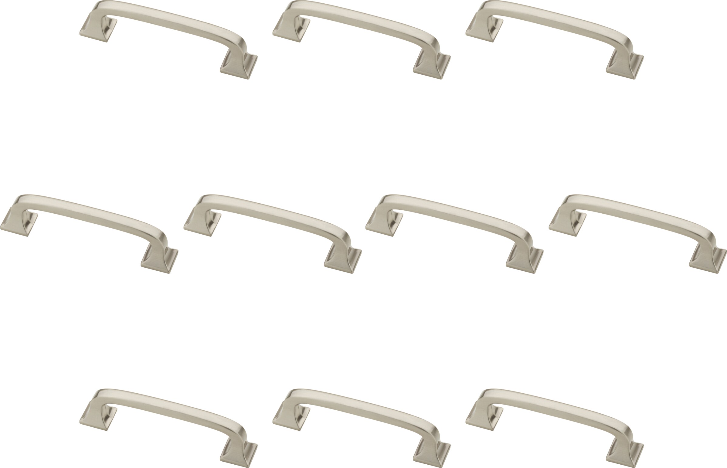 Franklin Brass Lombard 3-in Center To Center Brushed Nickel Rectangular ...