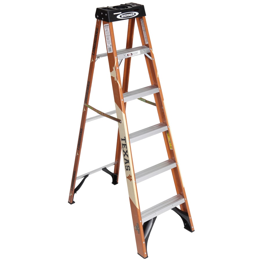 Werner Fiberglass 6-ft Type 2- 225-lb Capacity Step Ladder in the Step ...