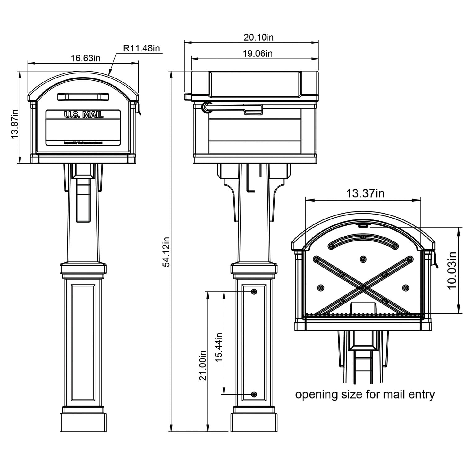 Architectural Mailboxes GHC40MAM mailboxes - View #9